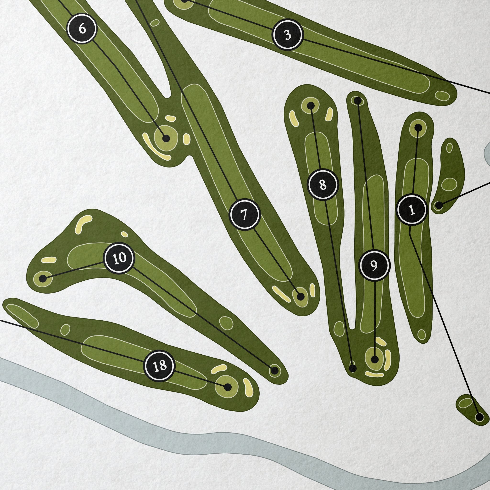 Sauganash Country Club | Golf Course Map | Close Up