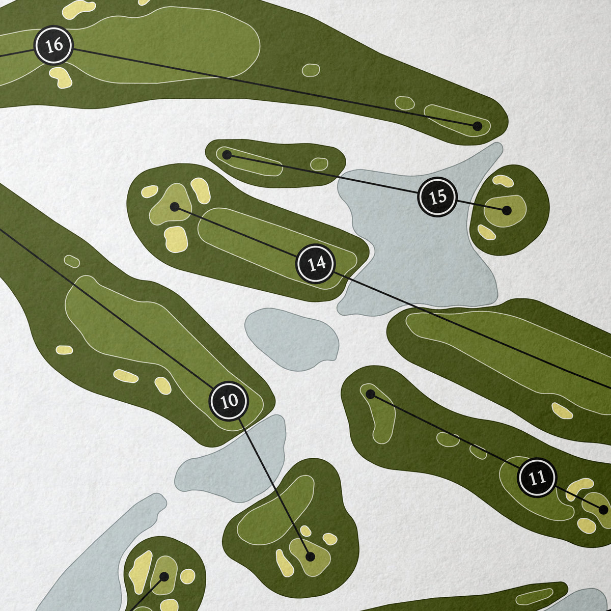 Savannah Country Club | Golf Course Print | Close Up