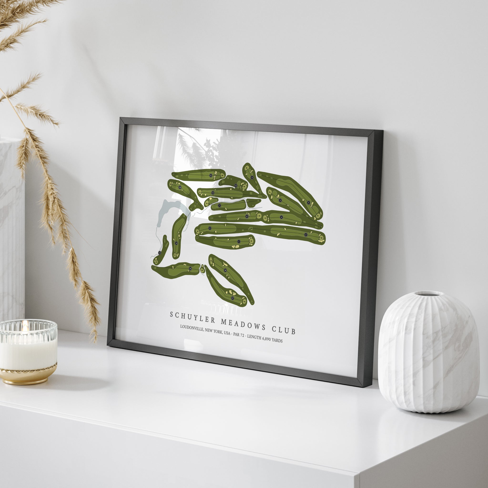 Schuyler Meadows Club | Golf Course Print | On Table
