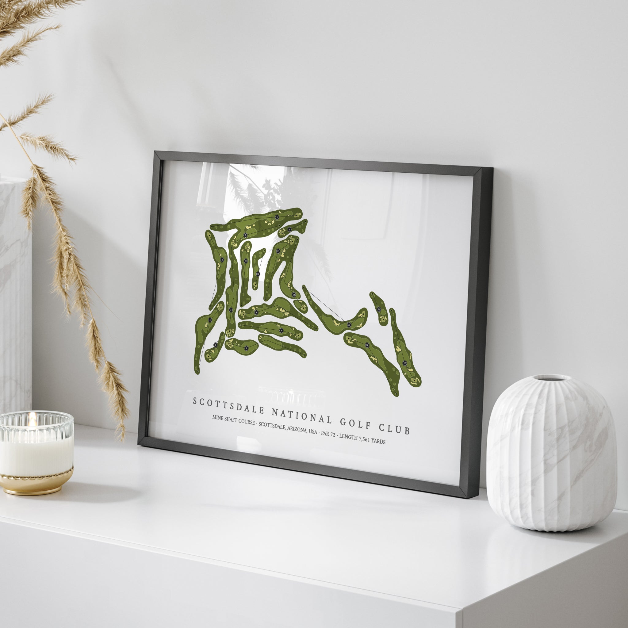 Scottsdale National Golf Club - Mine Shaft Course | Golf Course Map | On Table