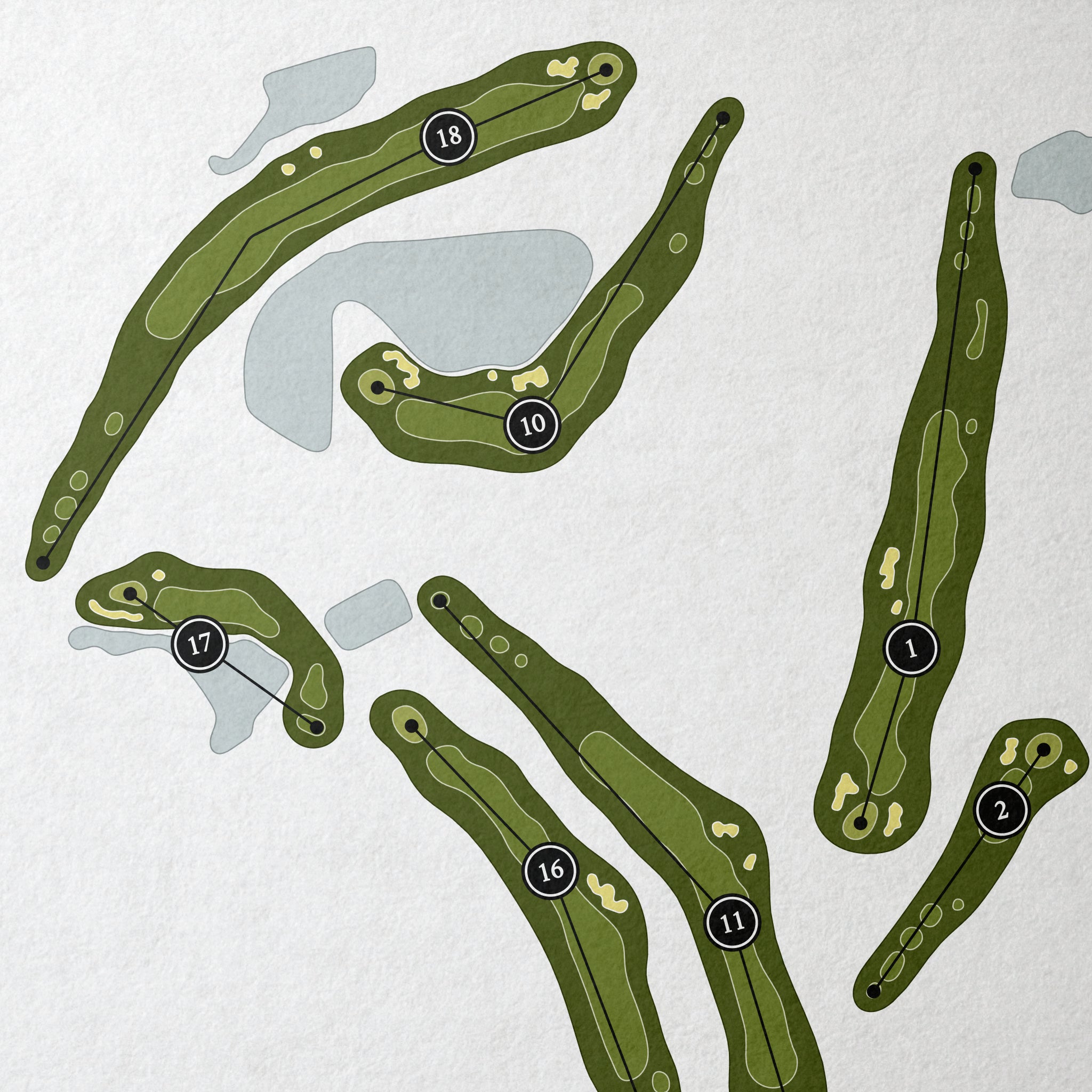 Sea Trail Golf Resort - Jones Course | Golf Course Map | Close Up