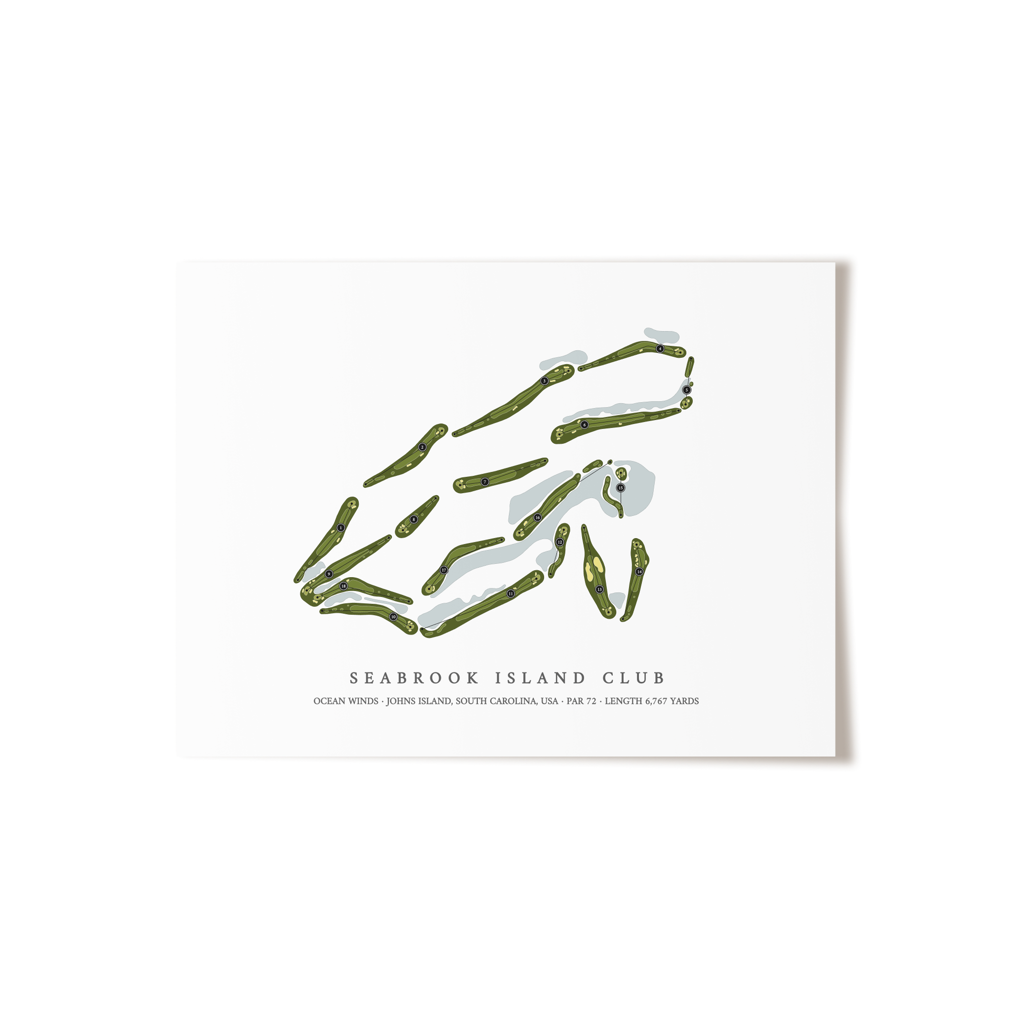 Seabrook Island Club - Ocean Winds | Golf Course Print | Unframed
