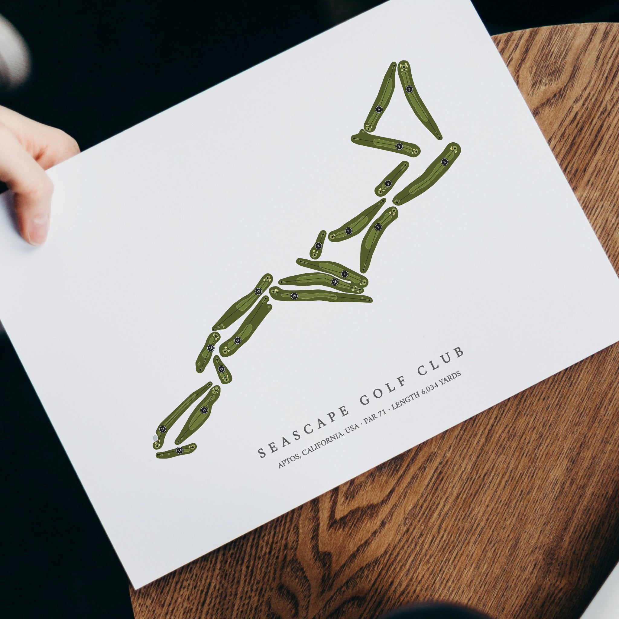 Seascape Golf Club | Golf Course Map | With Laptop