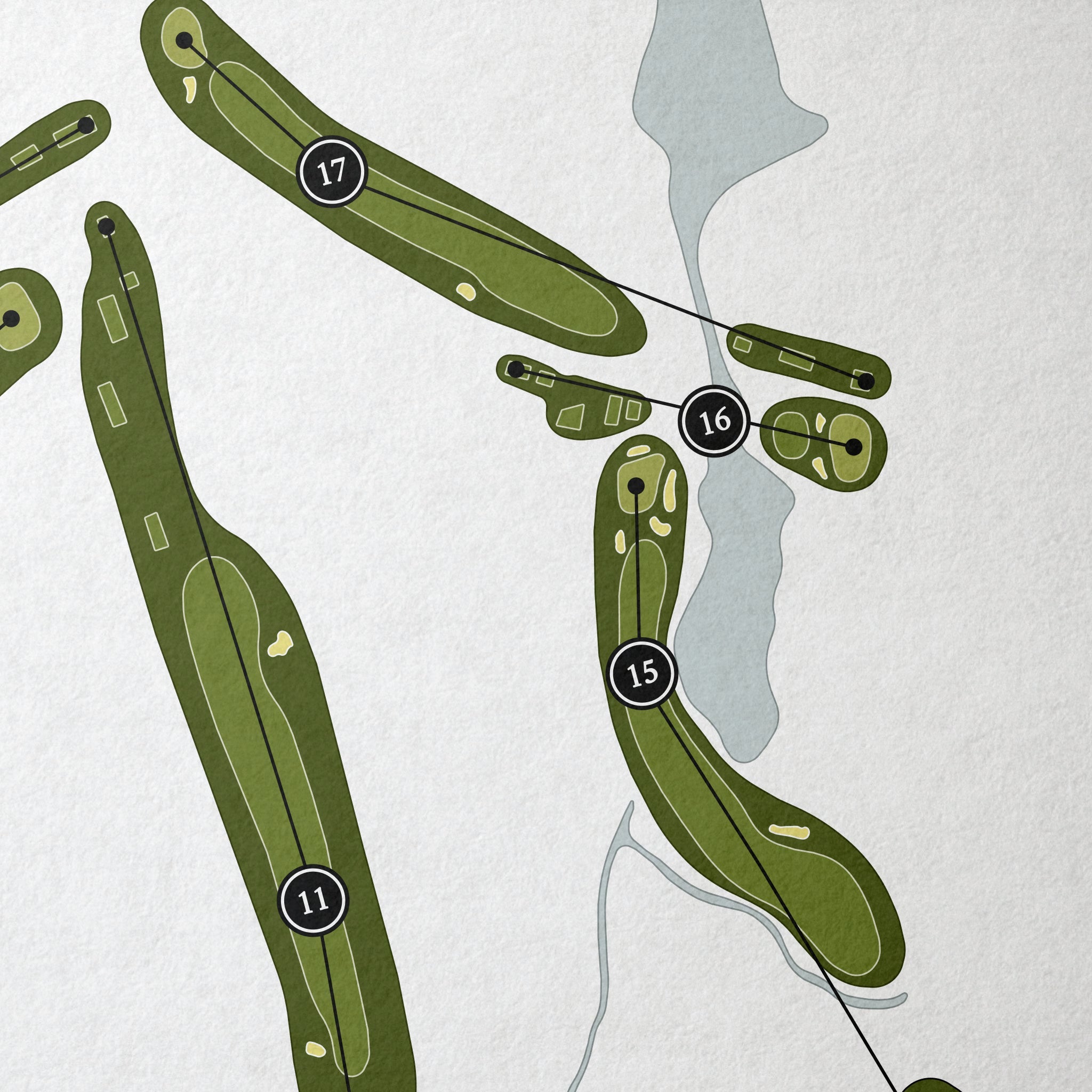 Sedgefield Country Club | Golf Course Map | Close Up