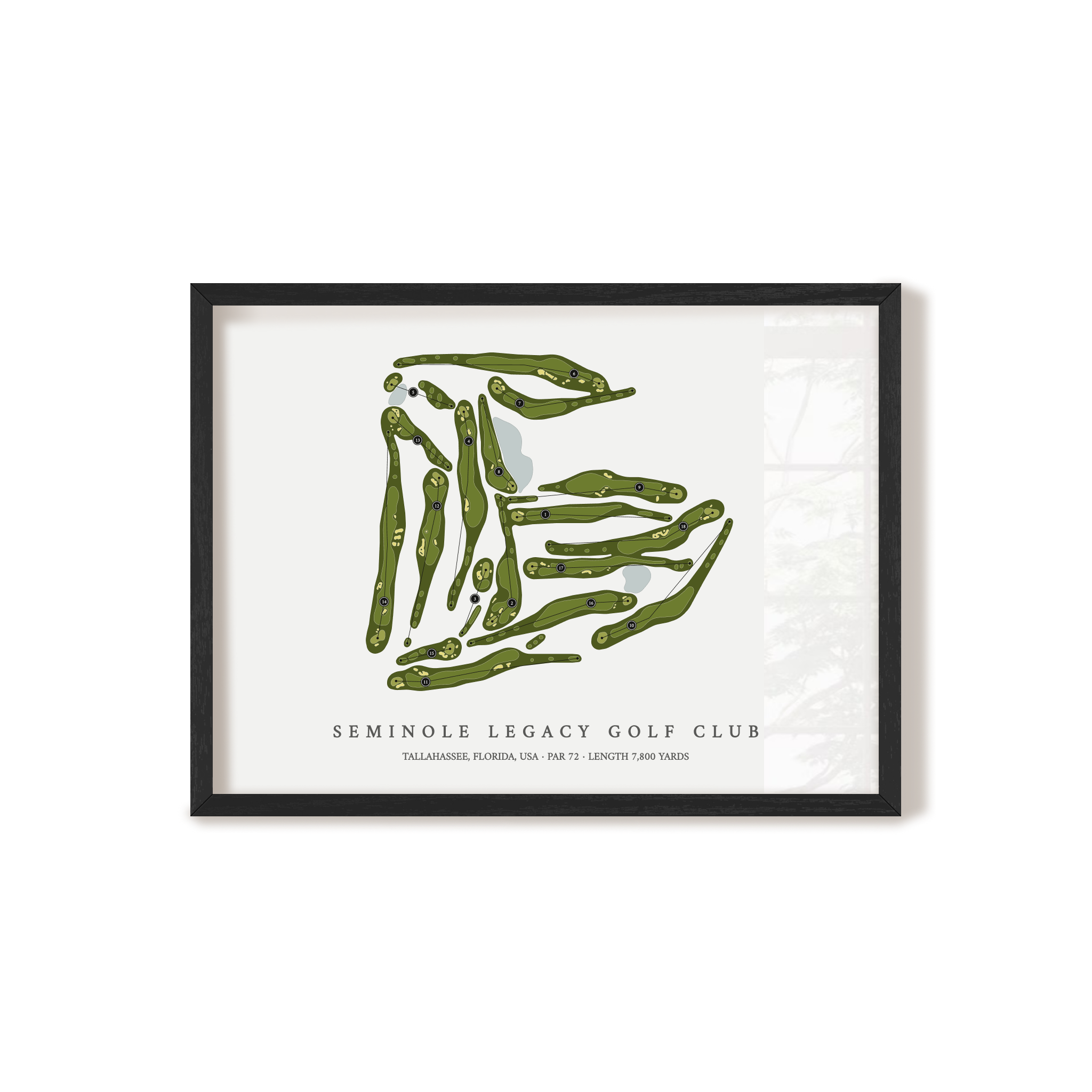 Seminole Legacy Golf Club | Golf Course Map | Black Frame