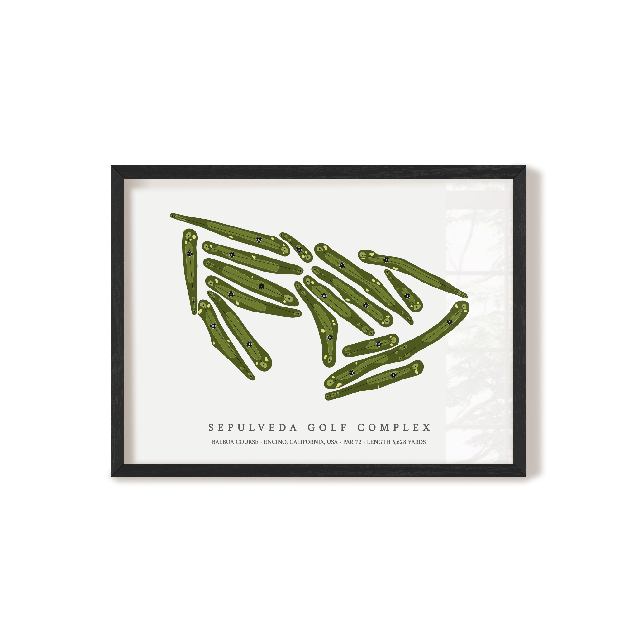 Sepulveda Golf Complex - Balboa Course | Golf Course Map | Black Frame