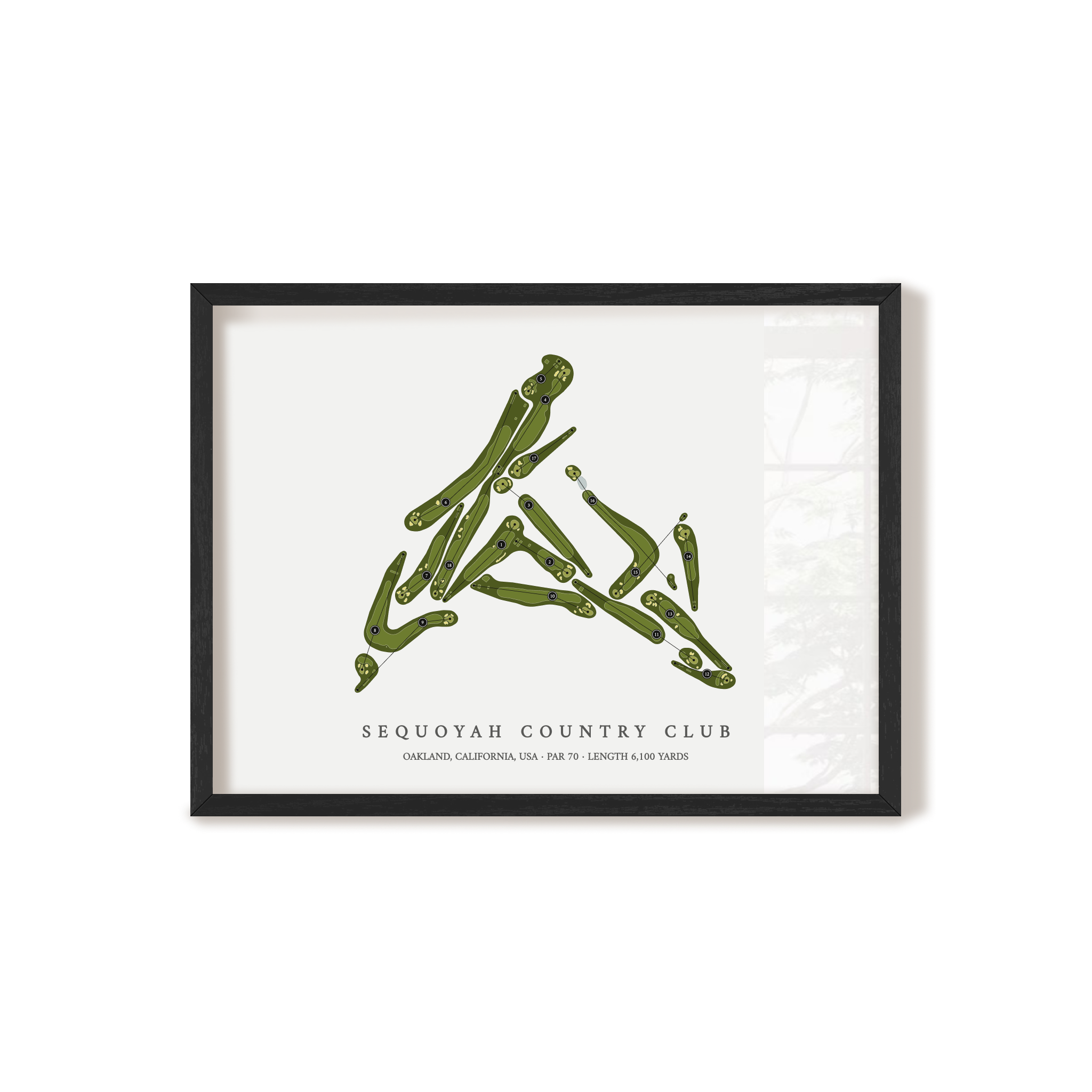 Sequoyah Country Club | Golf Course Map | Black+Frame