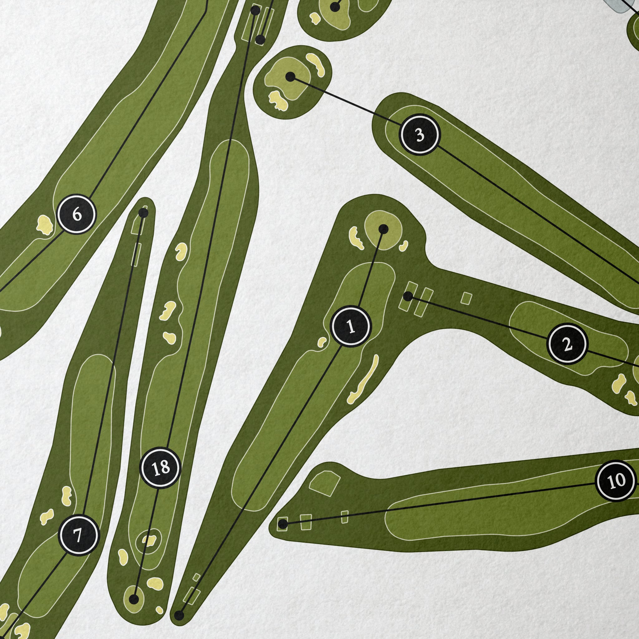 Sequoyah Country Club | Golf Course Map | Close+Up