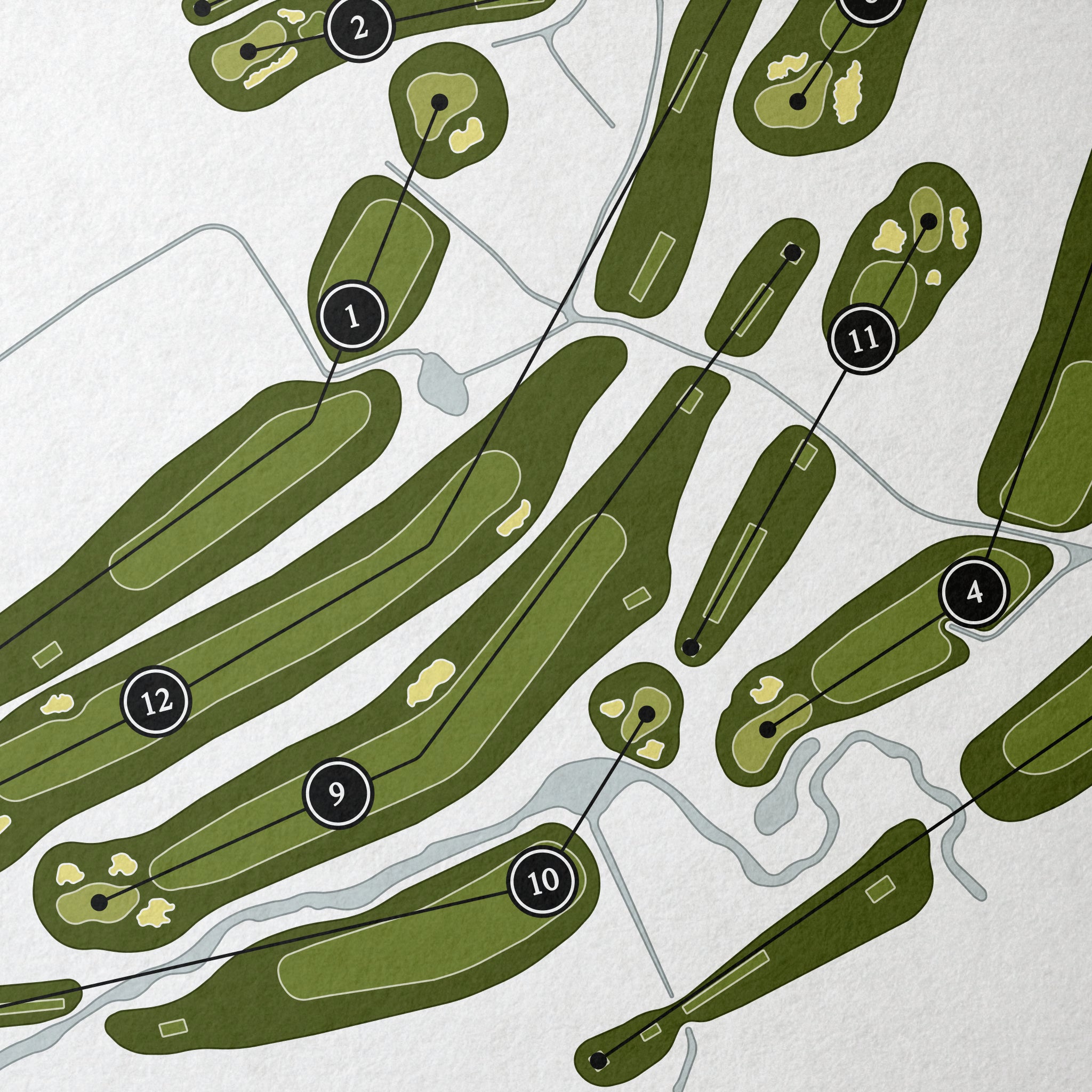 Seven Oaks Golf Club | Golf Course Map | Close+Up