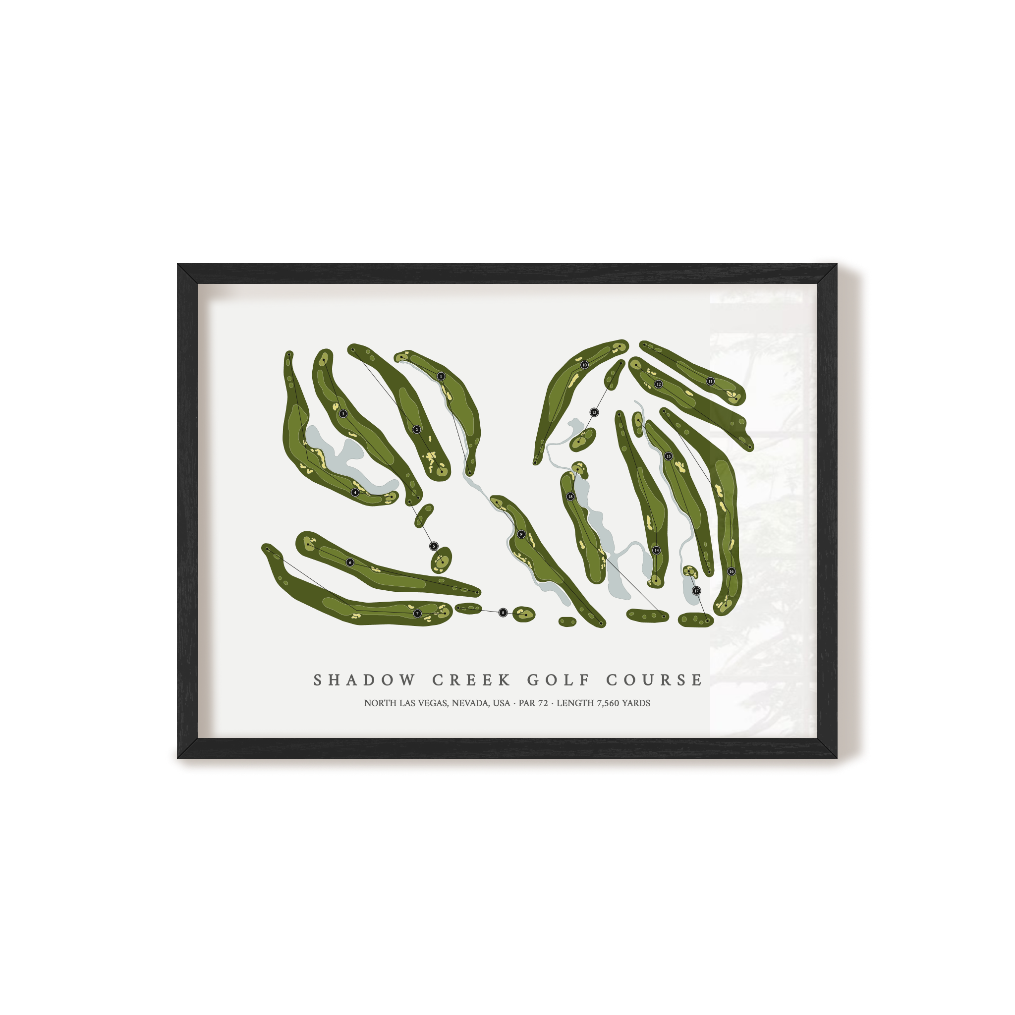 Shadow Creek Golf Course | Golf Course Print | Black Frame