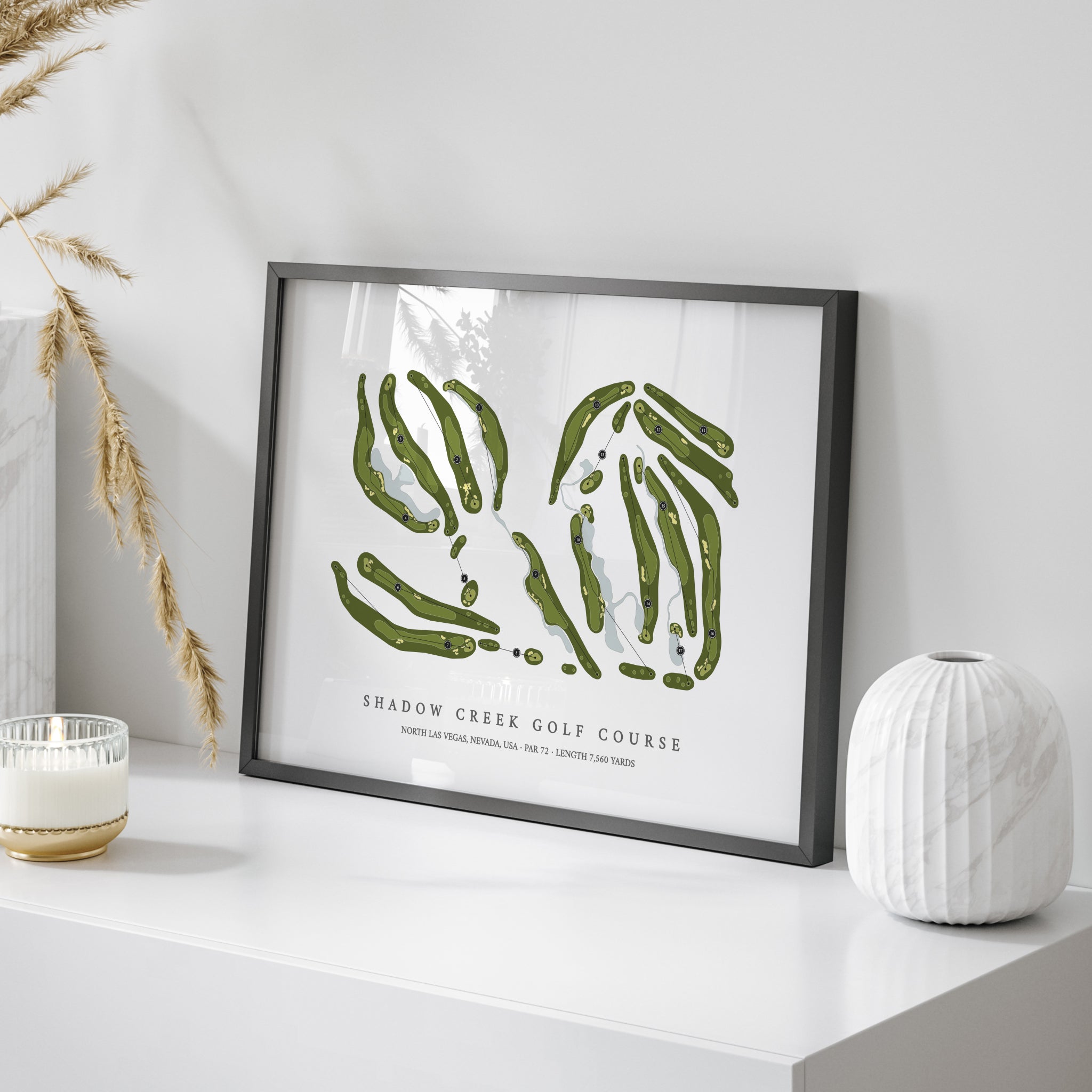 Shadow Creek Golf Course | Golf Course Print | On Table