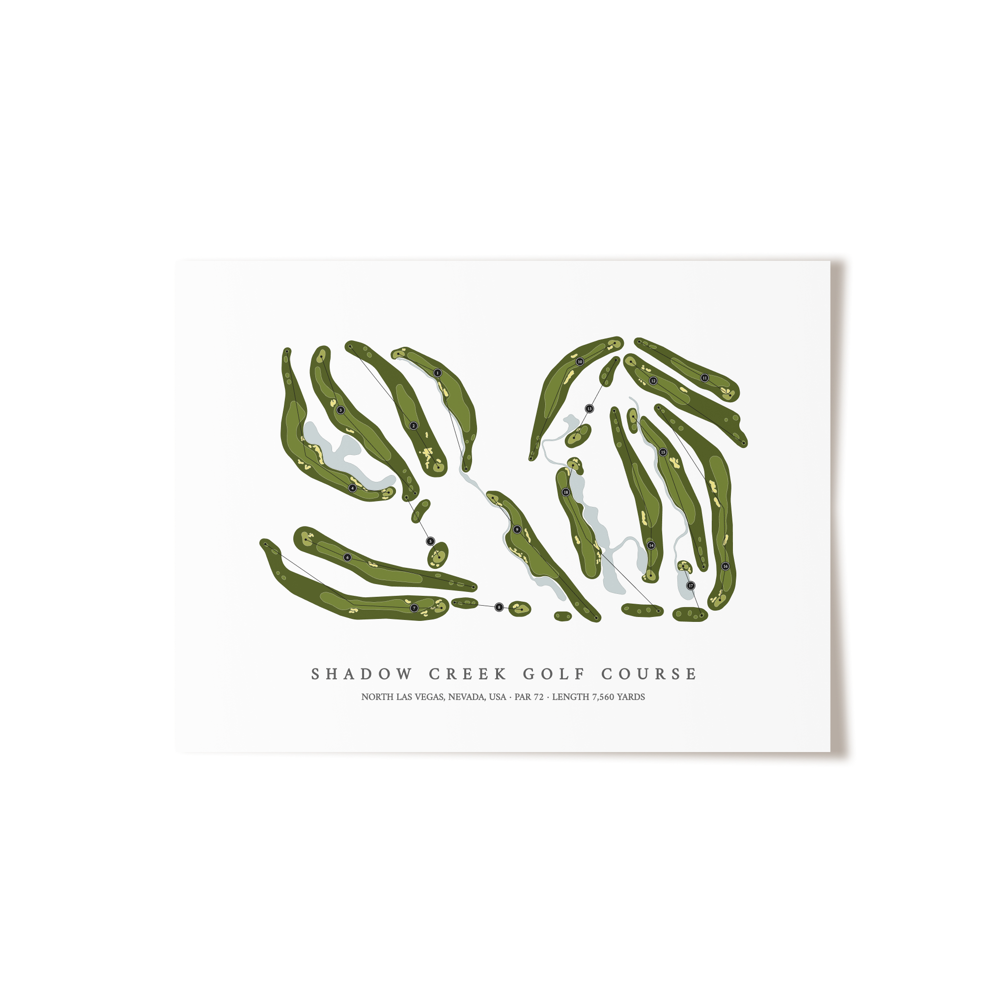 Shadow Creek Golf Course | Golf Course Print | Unframed