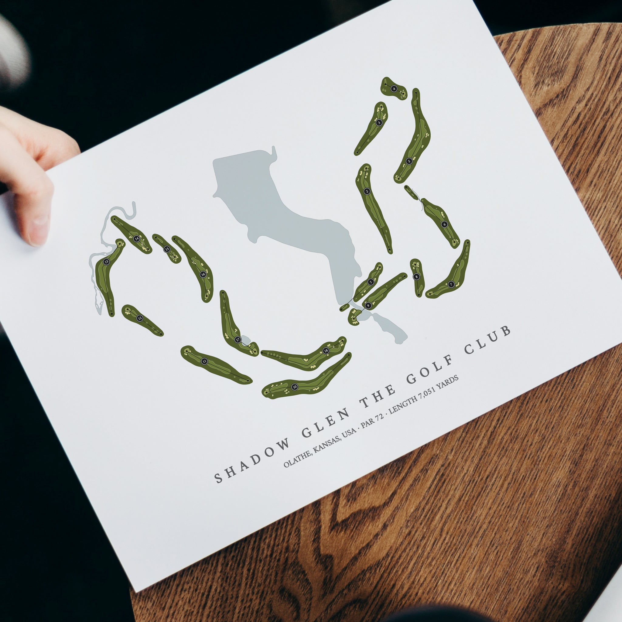 Shadow Glen the Golf Club | Golf Course Map | With Laptop