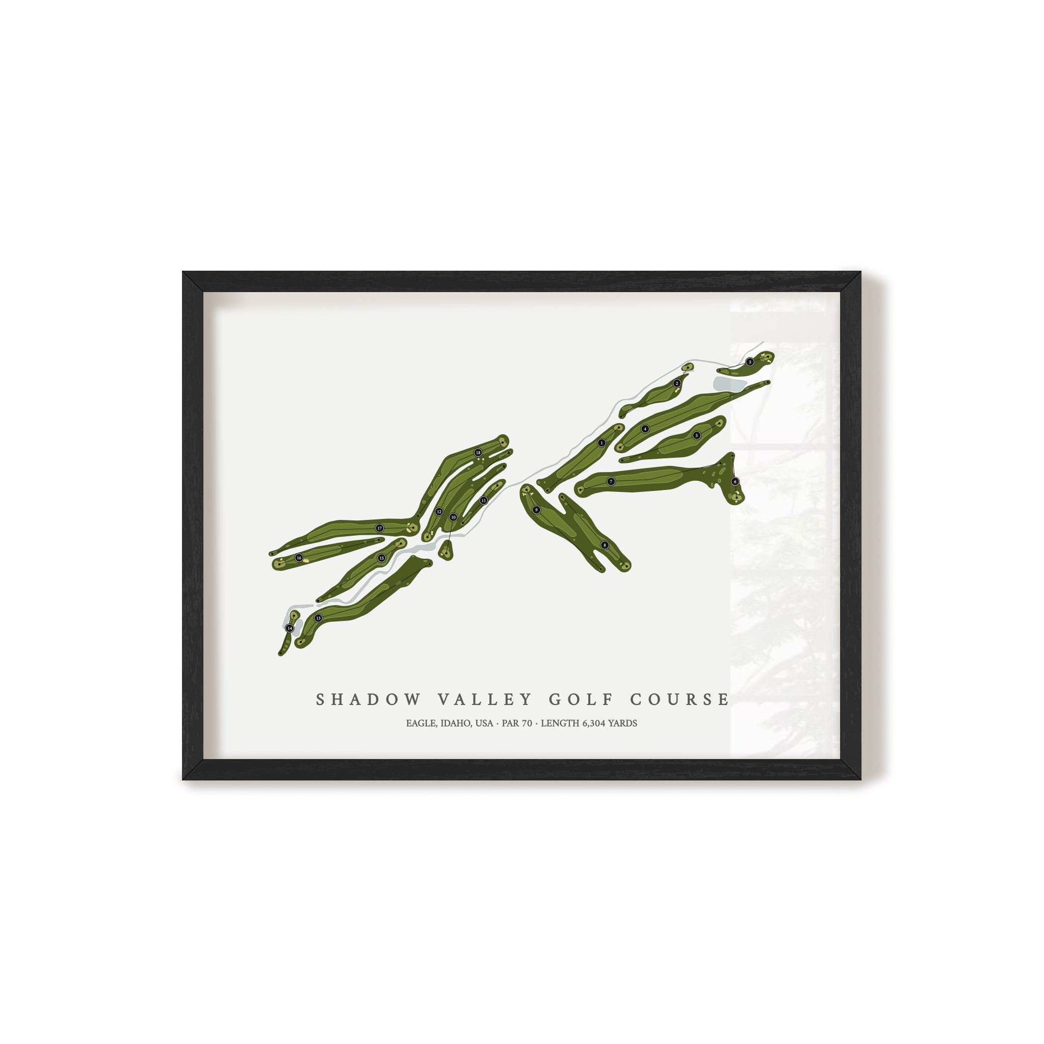 Shadow Valley Golf Course | Golf Course Print | Black+Frame