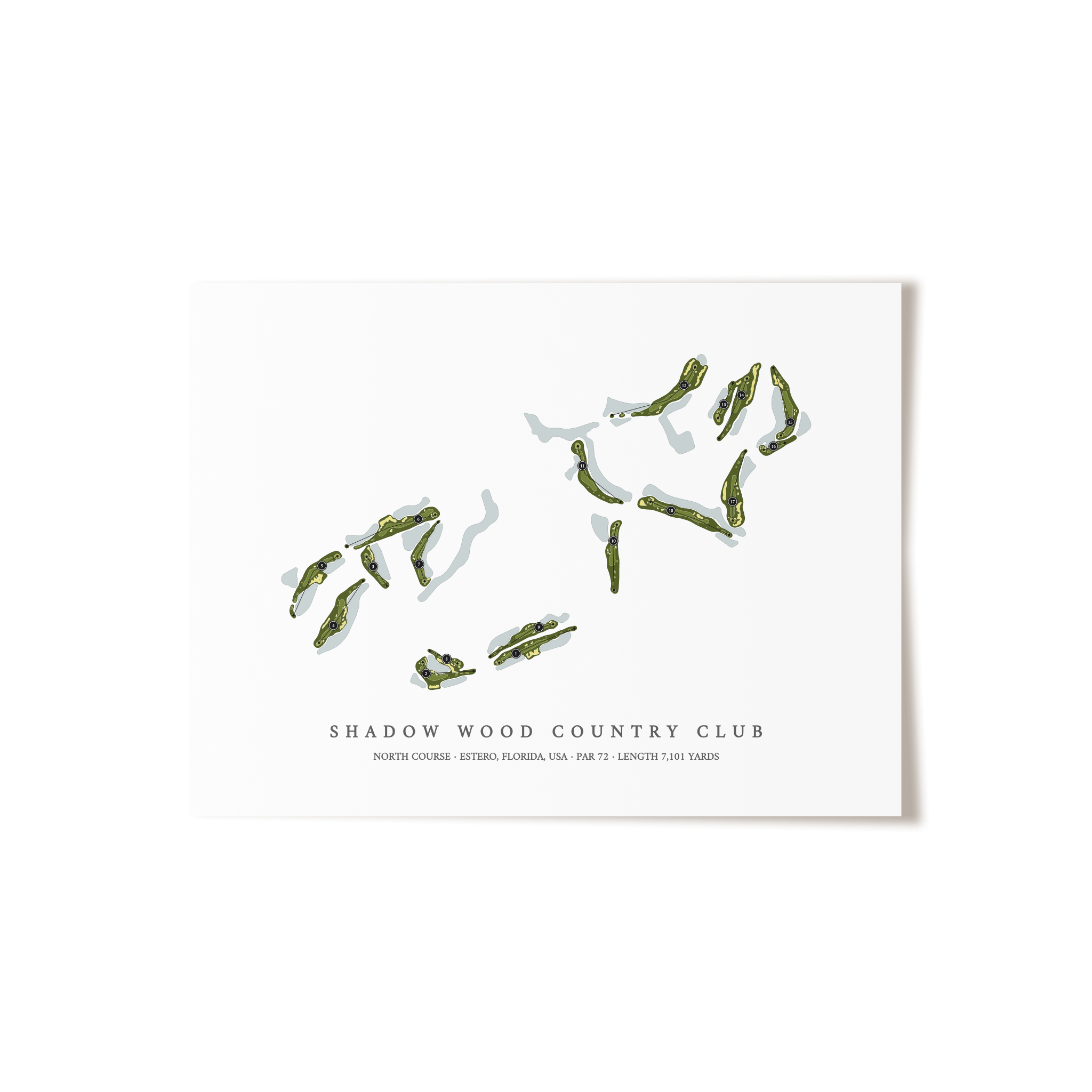 Shadow Wood Country Club - North Course | Golf Course Print | Unframed