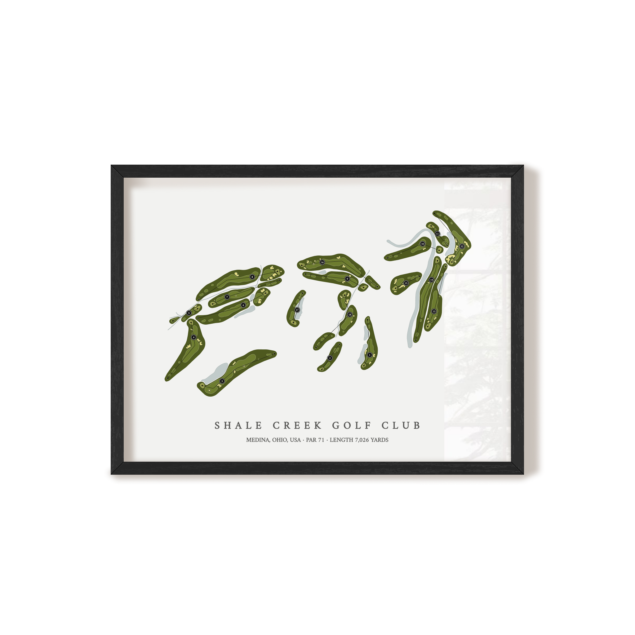 Shale Creek Golf Club | Golf Course Print | Black Frame