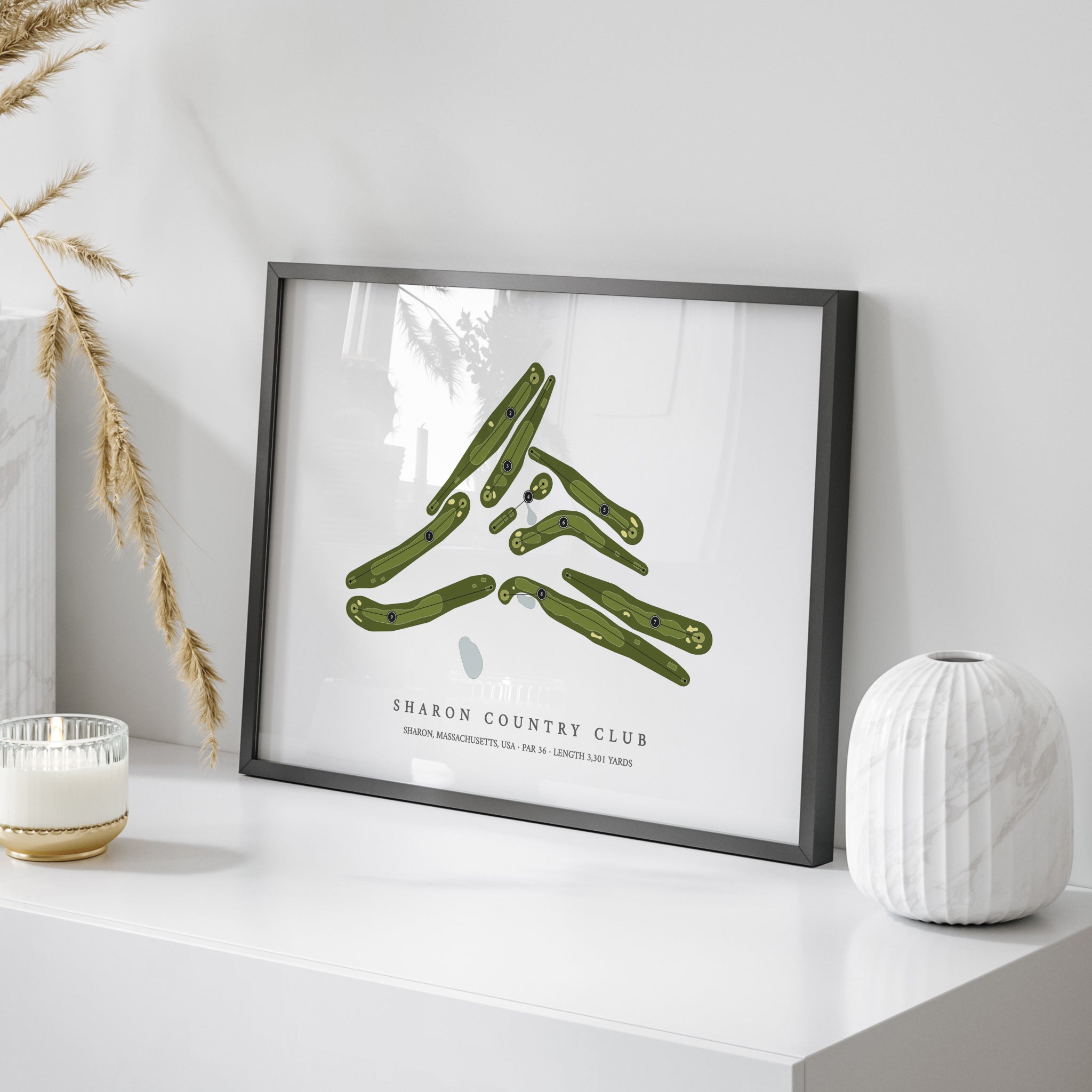 Sharon Country Club | Golf Course Map | On Table