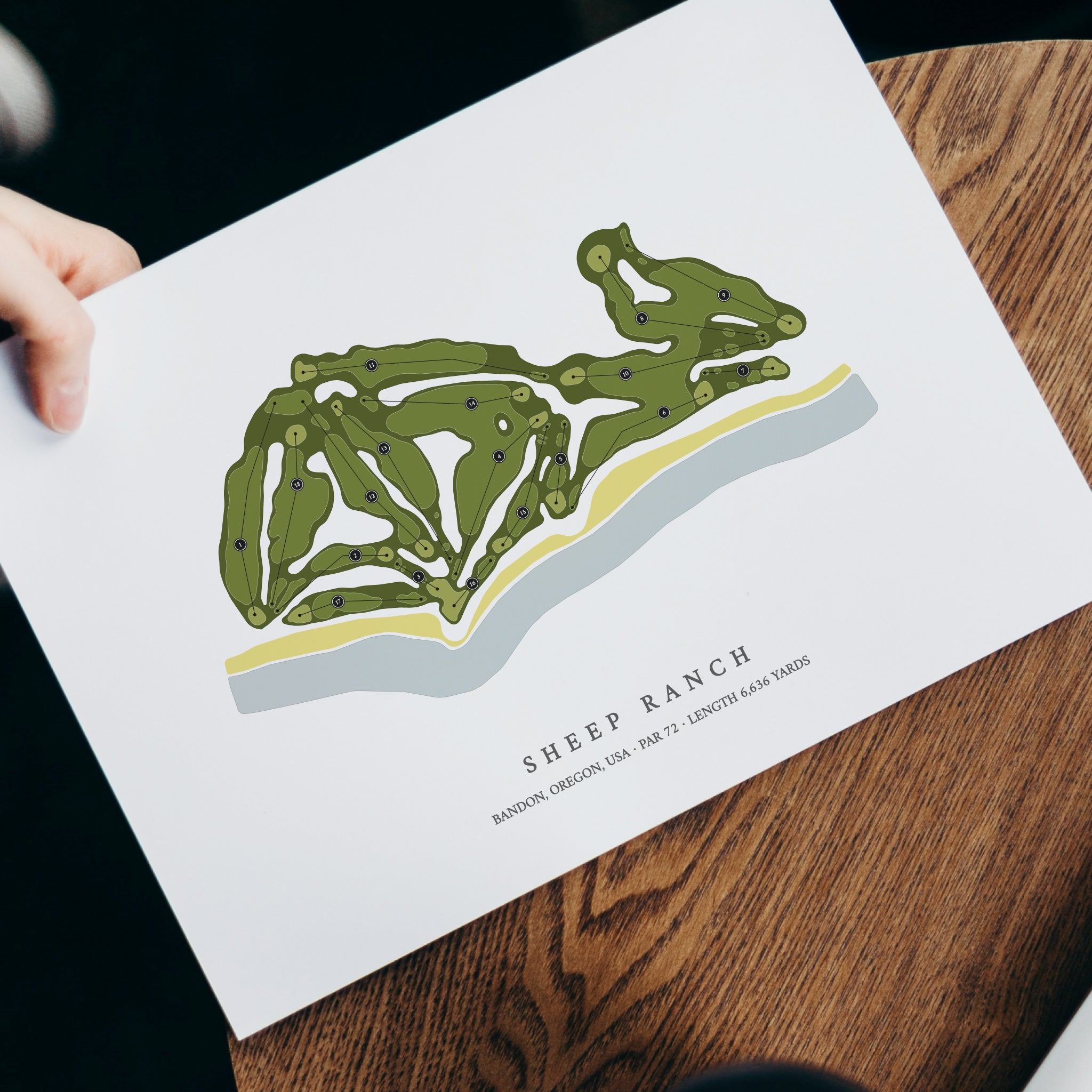 Sheep Ranch | Golf Course Print | With Laptop