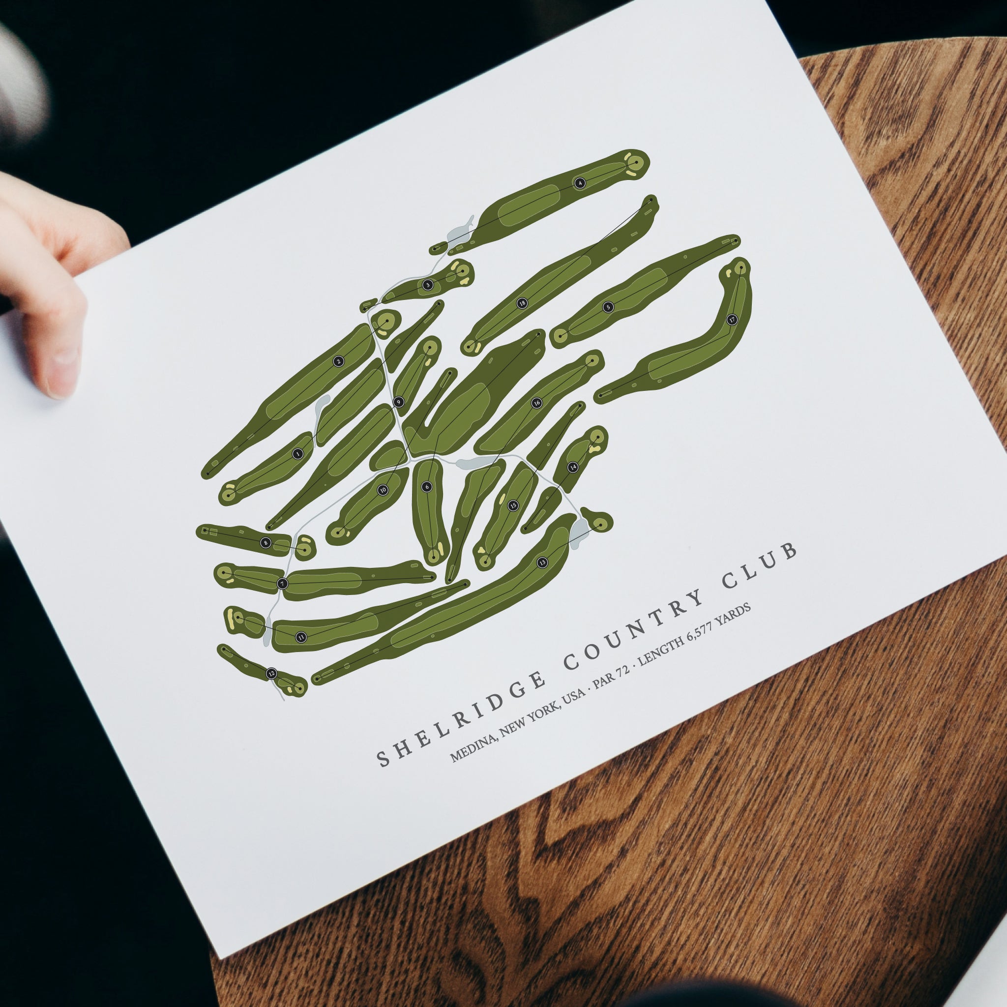 Shelridge Country Club | Golf Course Map | With Laptop