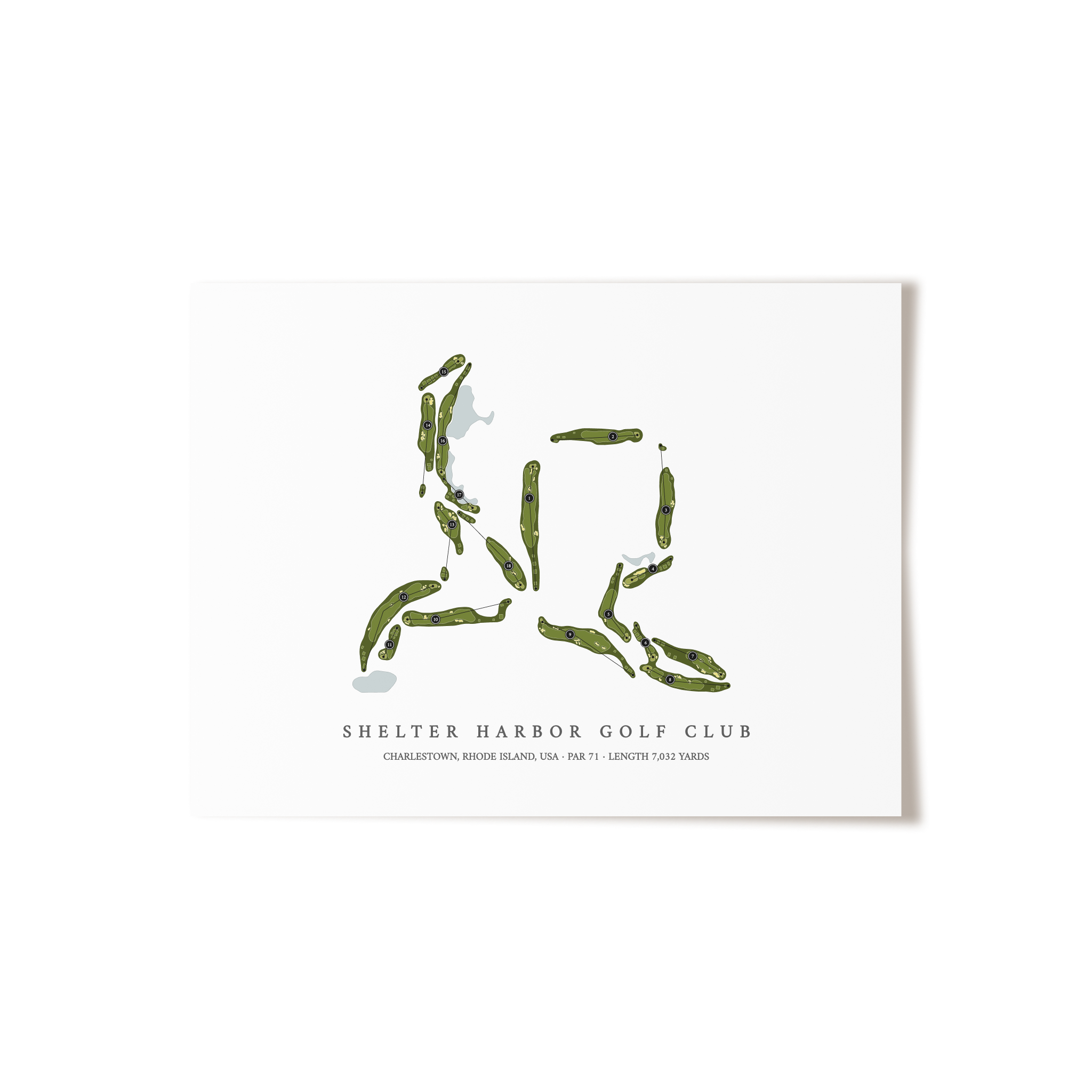 Shelter Harbor Golf Club | Golf Course Map | Unframed