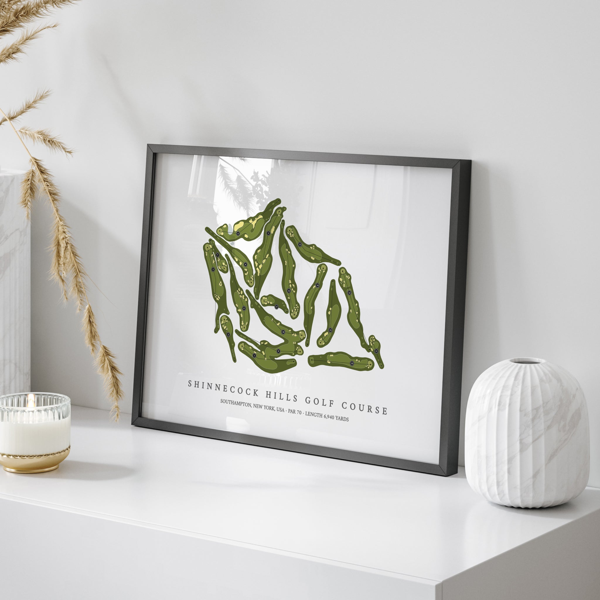 Shinnecock Hills Golf Club | Golf Course Print | On Table