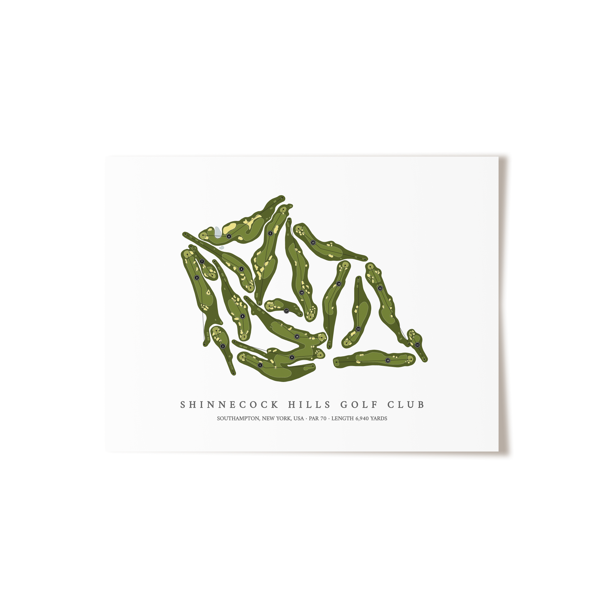 Shinnecock Hills Golf Club | Golf Course Print | Unframed
