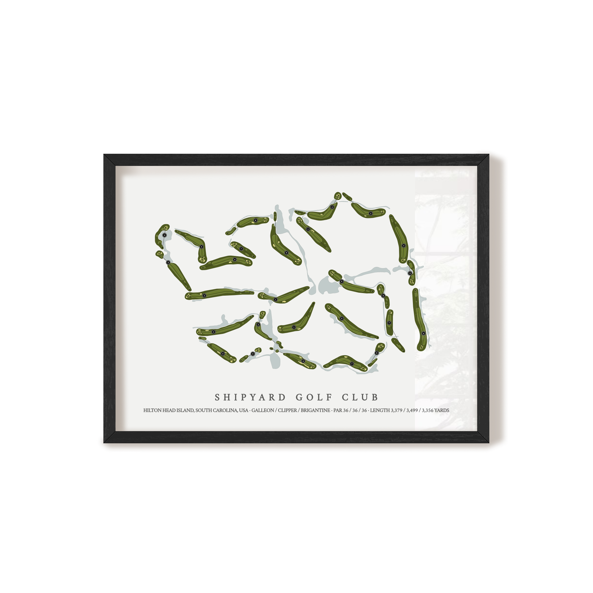 Shipyard Golf Club | Golf Course Print | Black+Frame