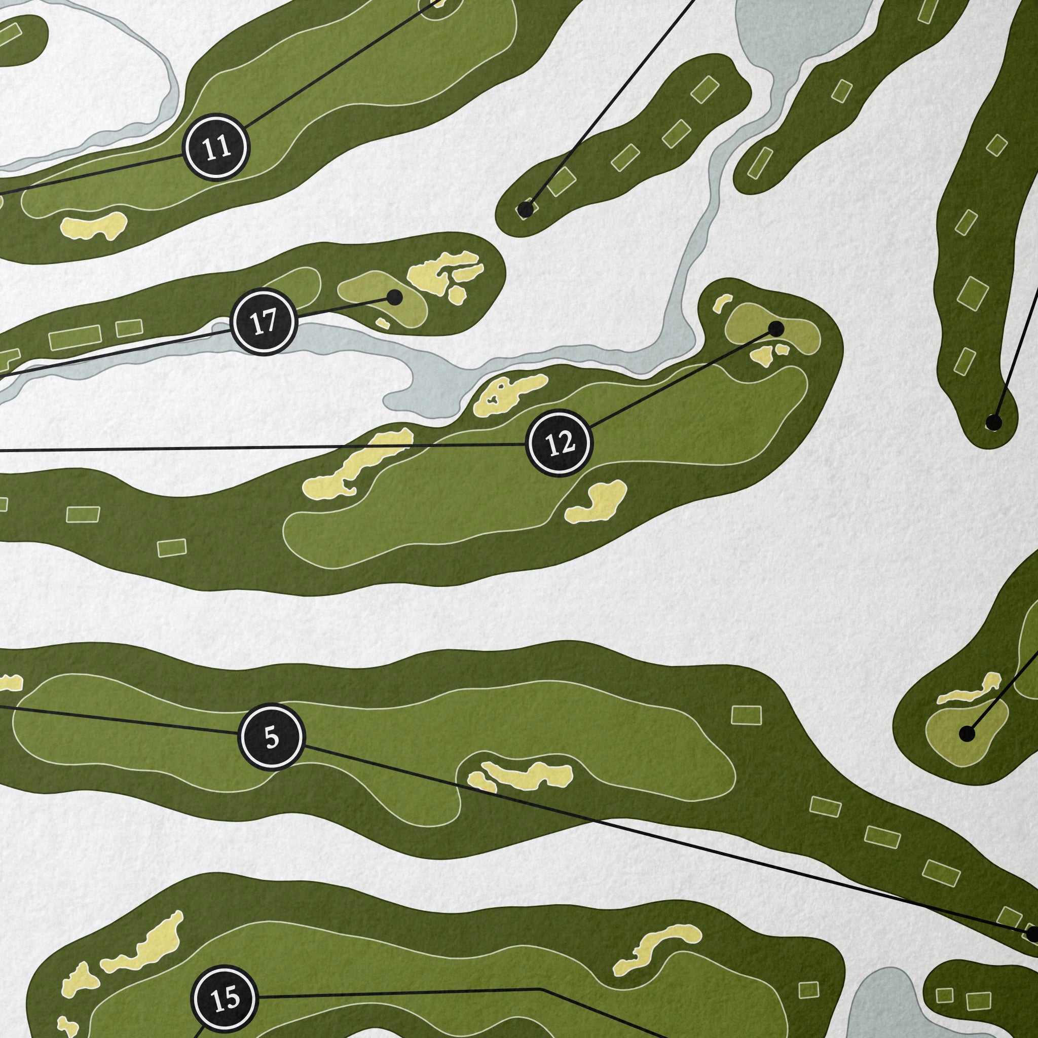 Shooting Star of Jackson Hole | Golf Course Map | Close Up