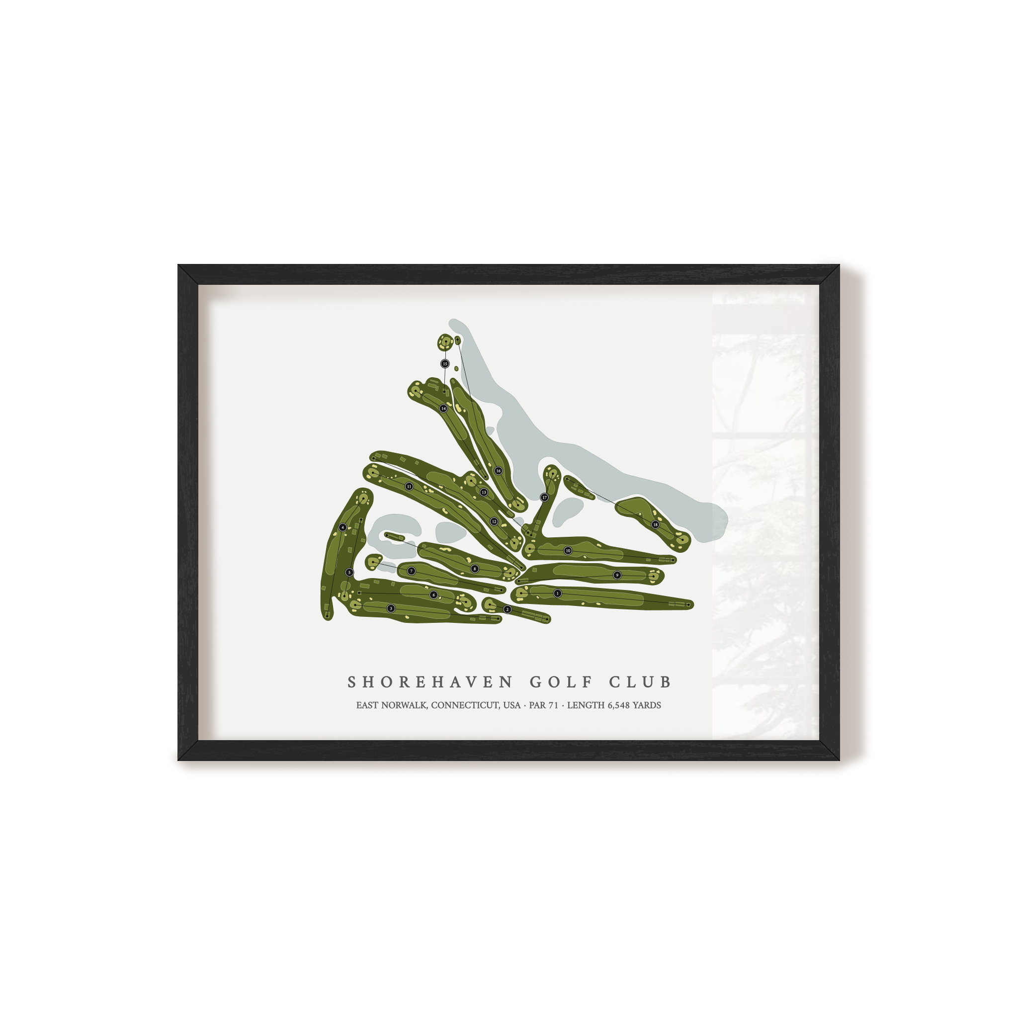 Shorehaven Golf Club | Golf Course Map | Black+Frame