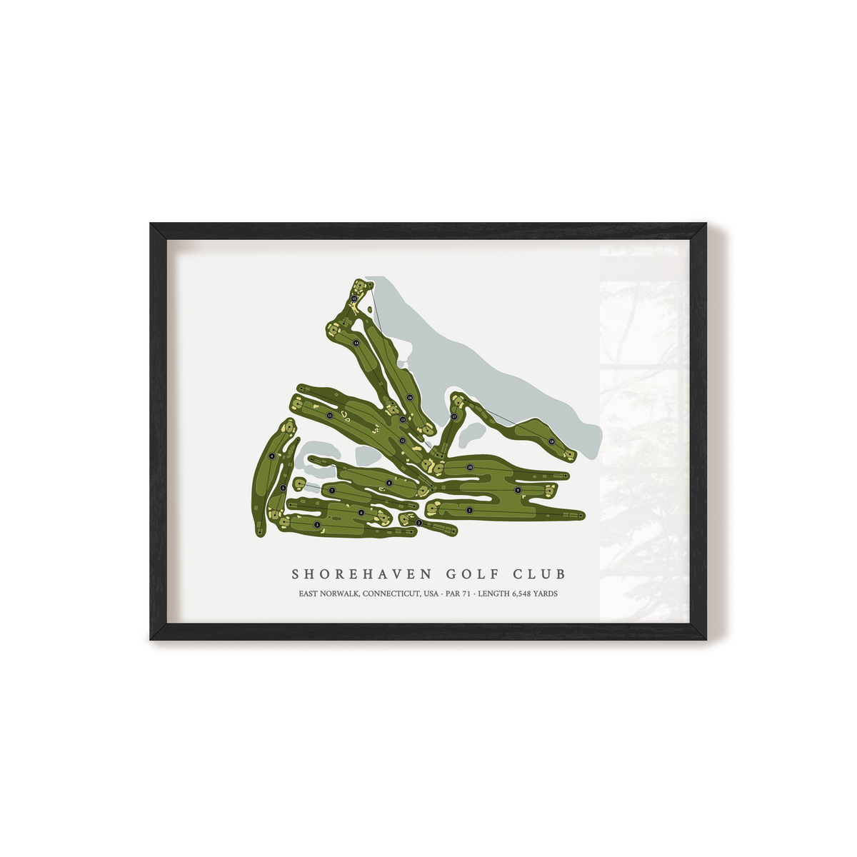 Shorehaven Golf Club | Golf Course Print | Black Frame
