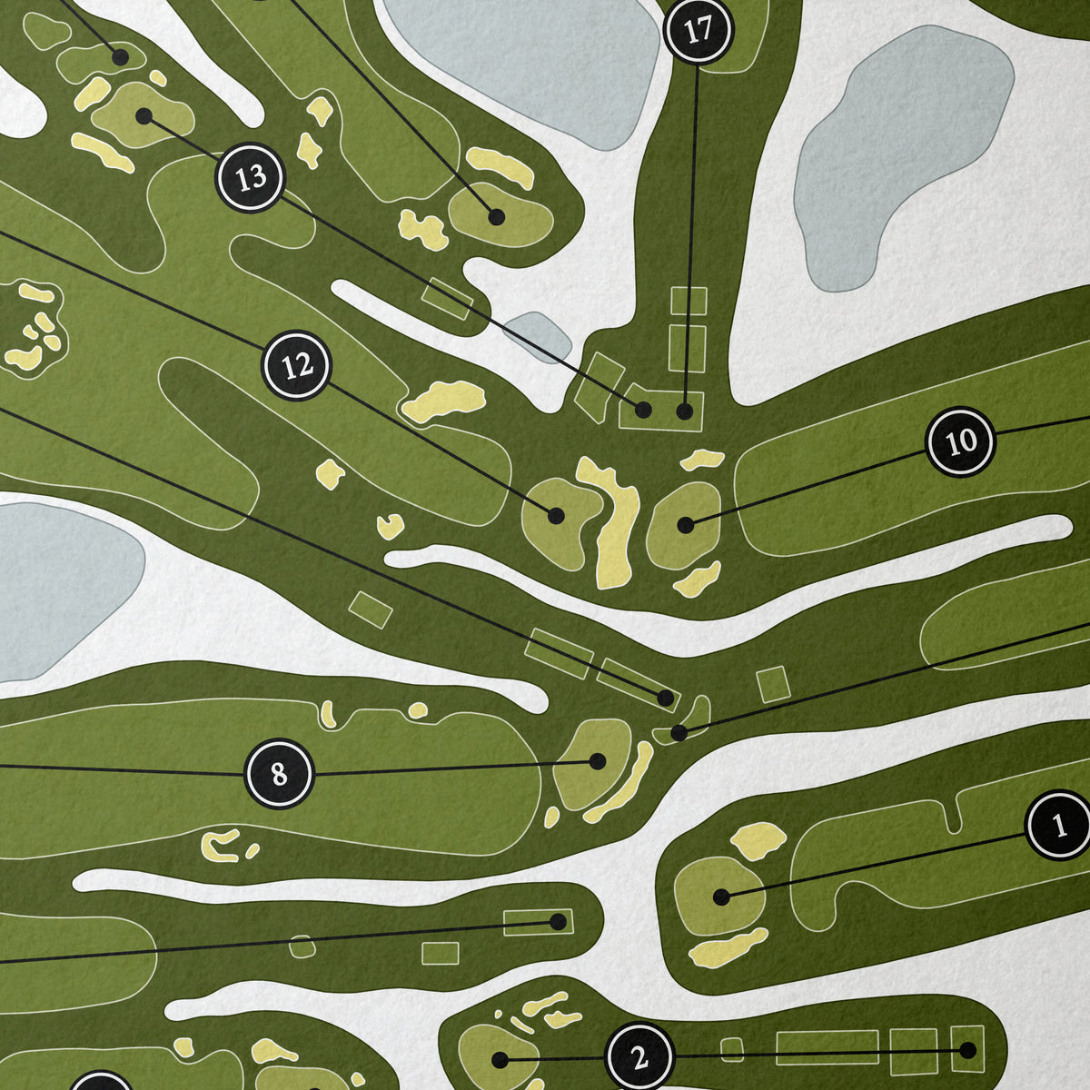 Shorehaven Golf Club | Golf Course Print | Close Up