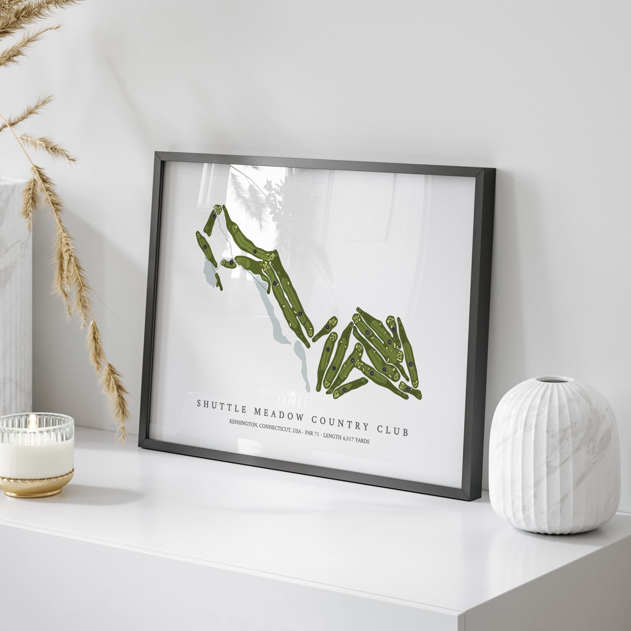 Shuttle Meadow Country Club | Golf Course Map | On Table