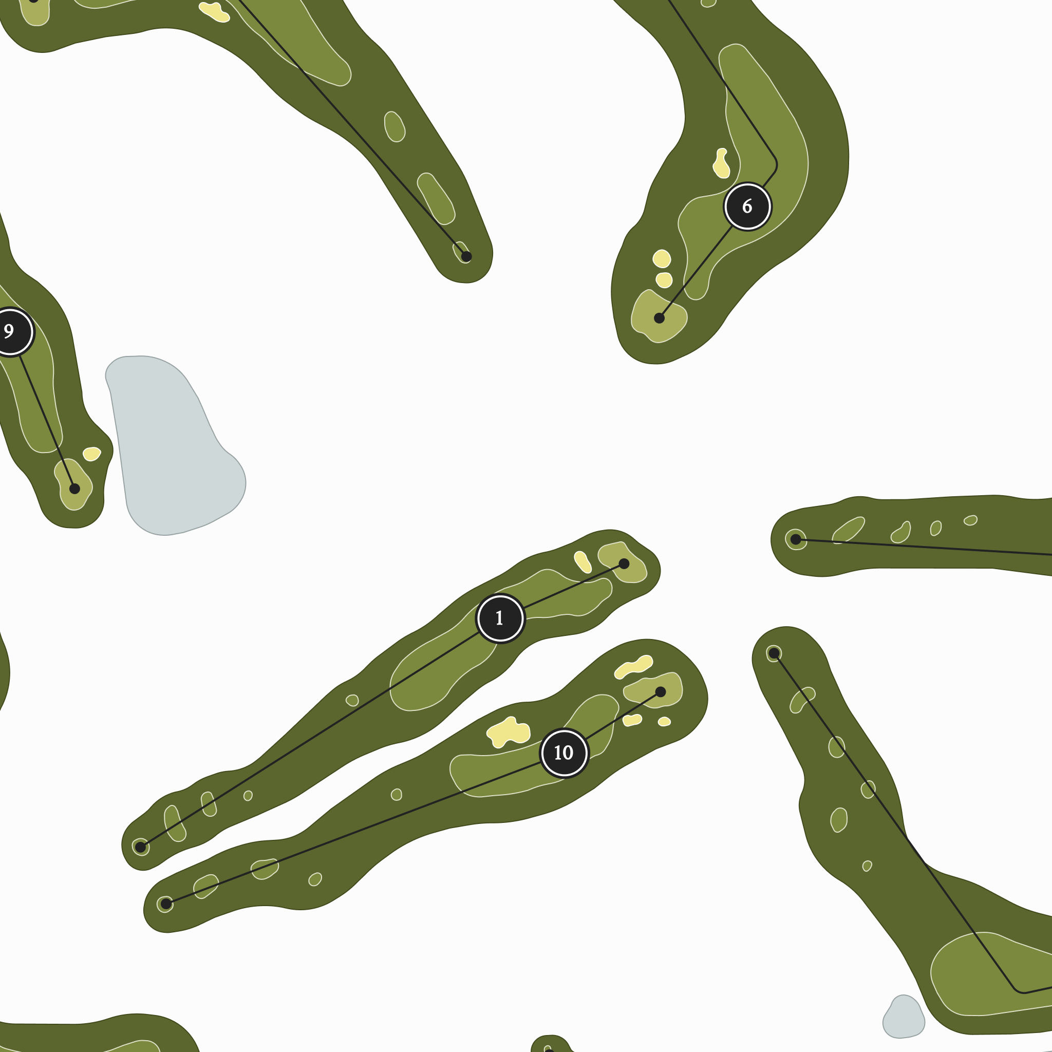 Silver Creek Golf Club | Golf Course Print | Close Up