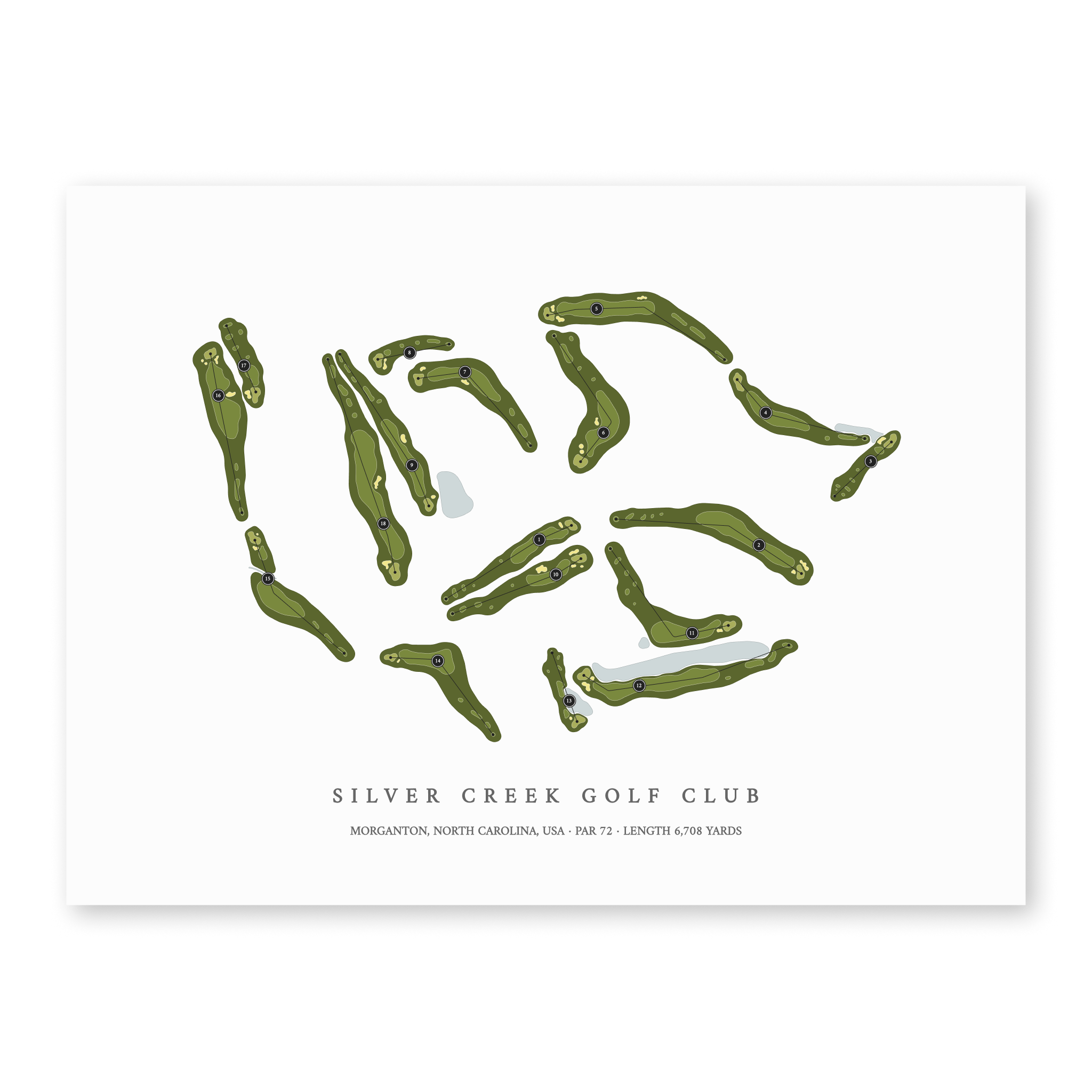 Silver Creek Golf Club | Golf Course Print | Unframed