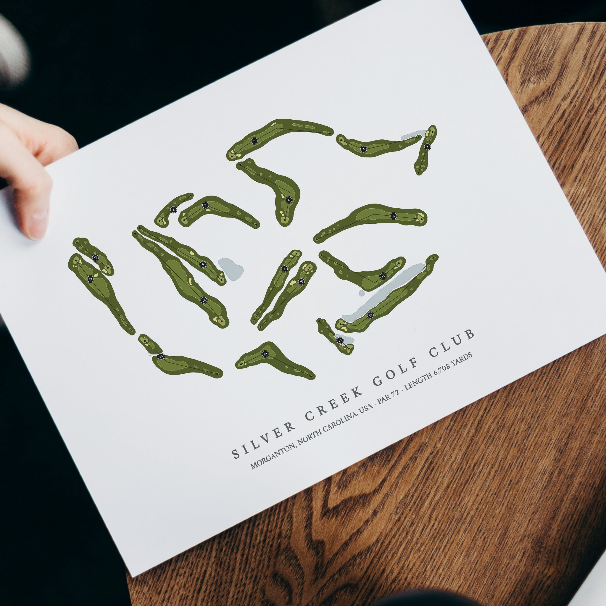 Silver Creek Golf Club | Golf Course Print | With Laptop