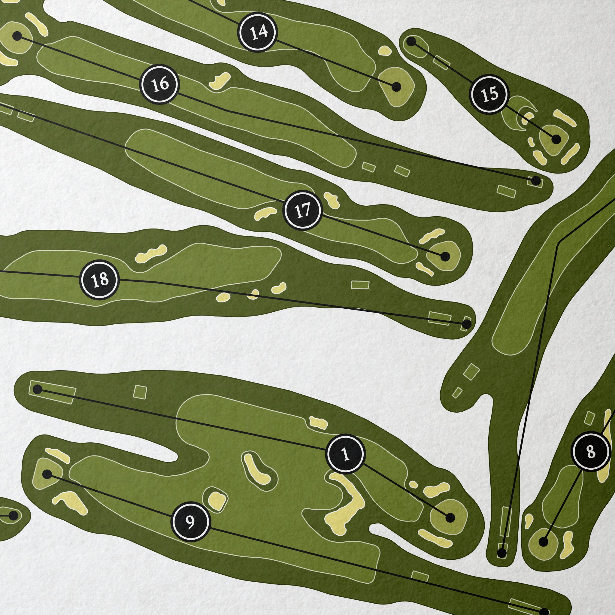 Silver Spring Country Club | Golf Course Print | Close+Up