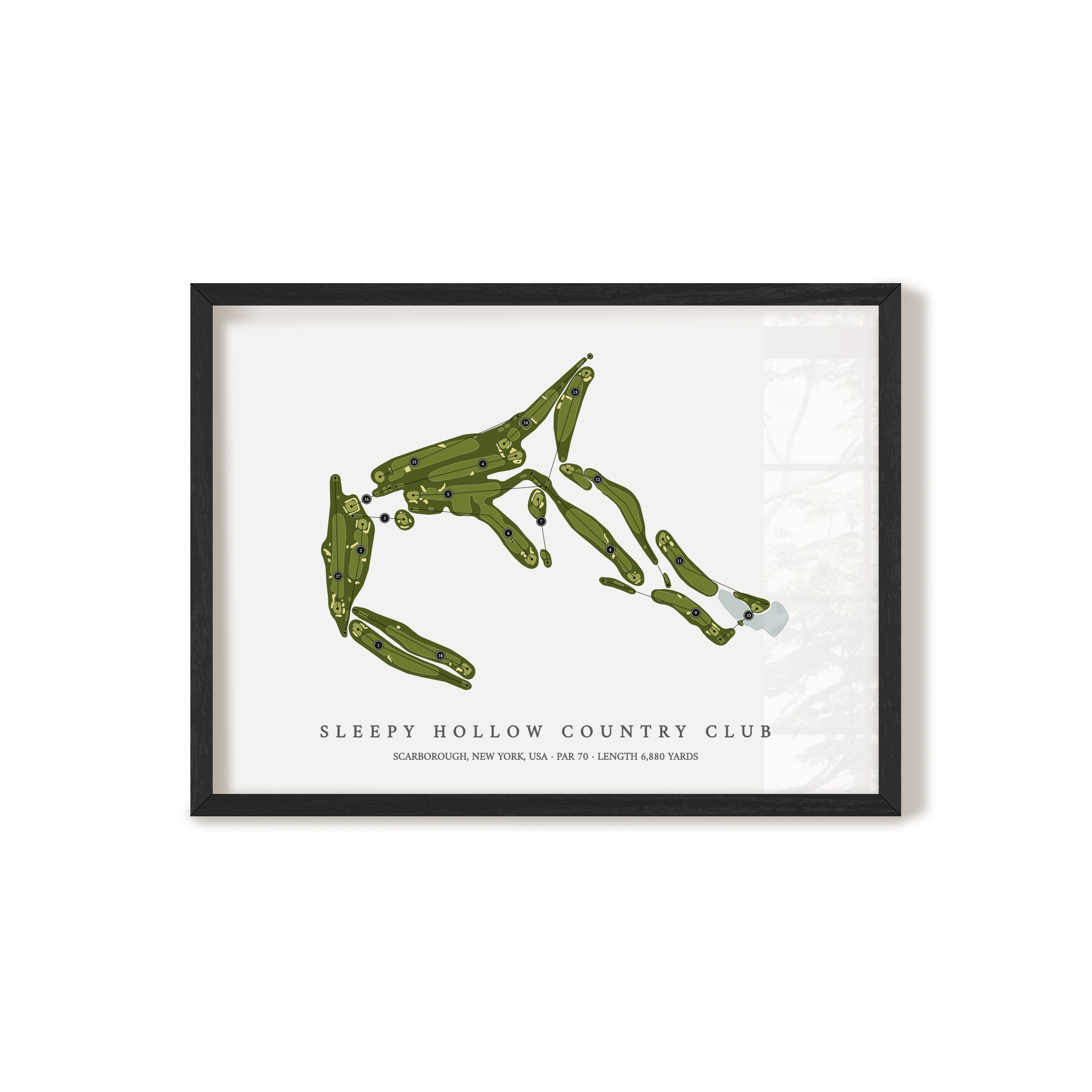 Sleepy Hollow Country Club | Golf Course Map | Black Frame