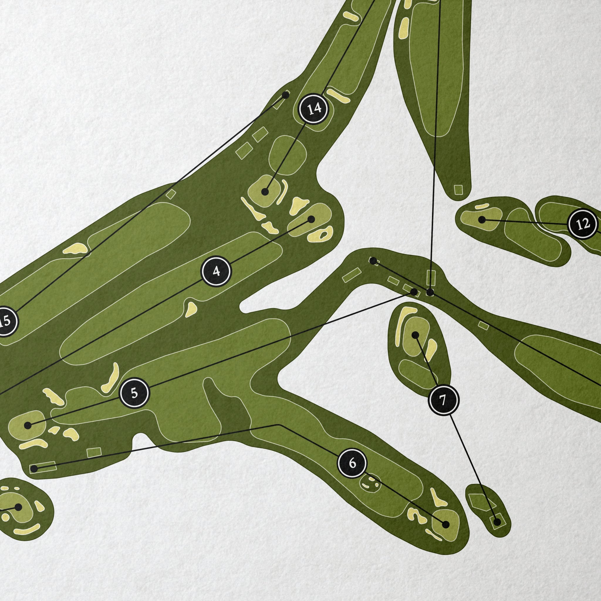 Sleepy Hollow Country Club | Golf Course Map | Close Up