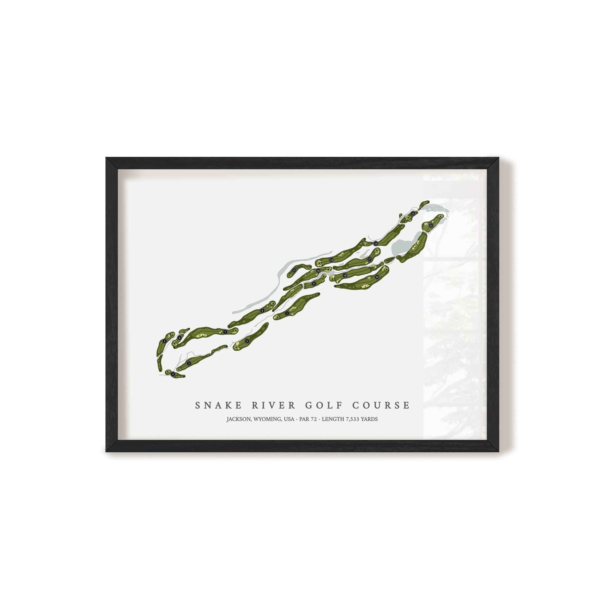 Snake River Golf Course | Golf Course Print | Black+Frame