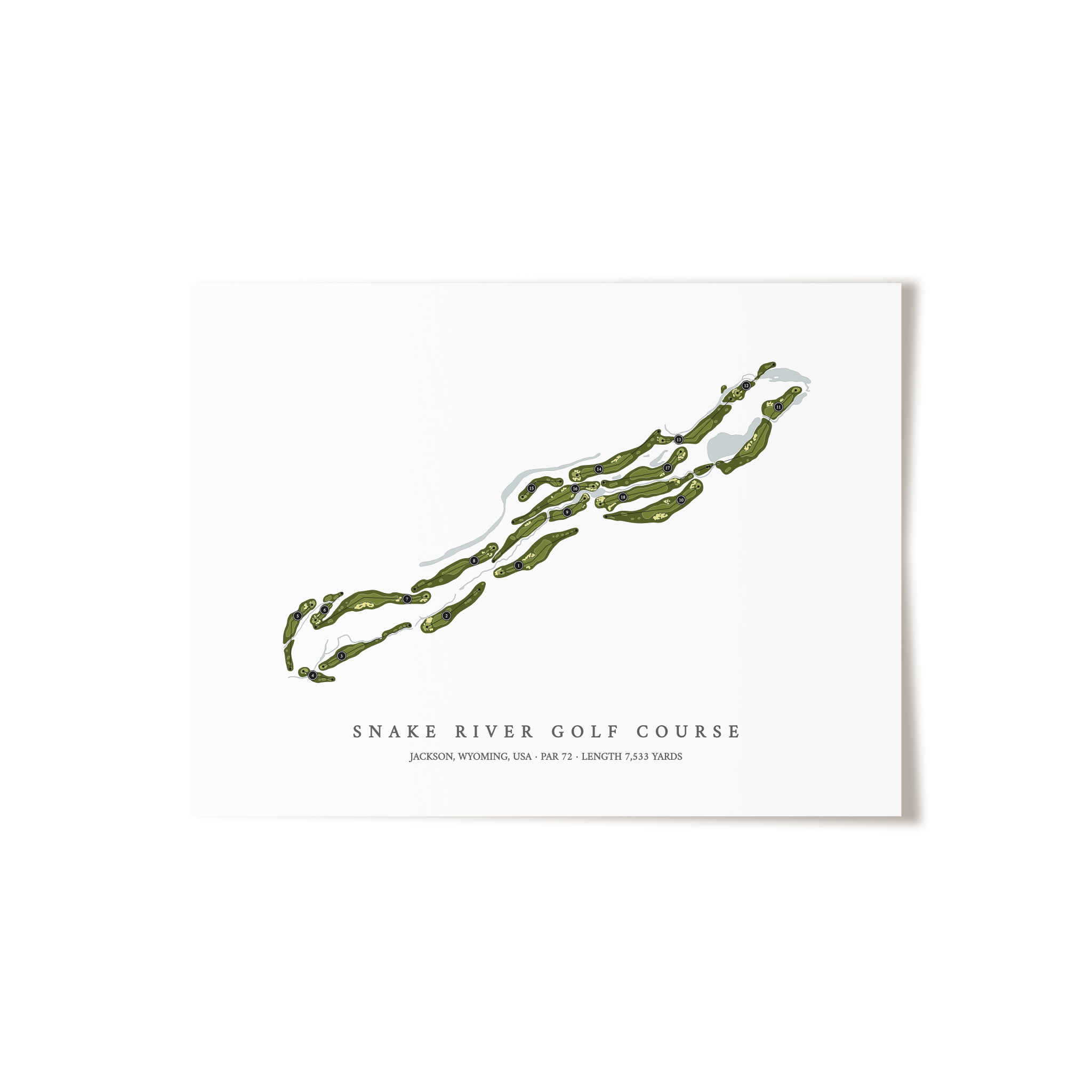 Snake River Golf Course | Golf Course Print | Unframed
