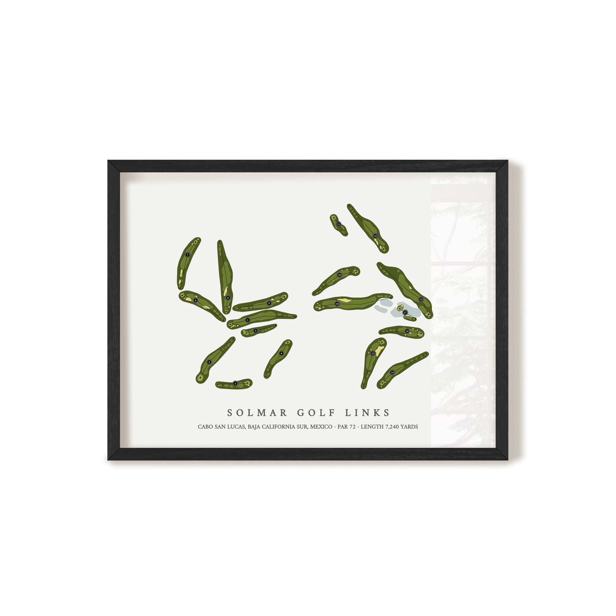 Solmar Golf Links | Golf Course Map | Black Frame