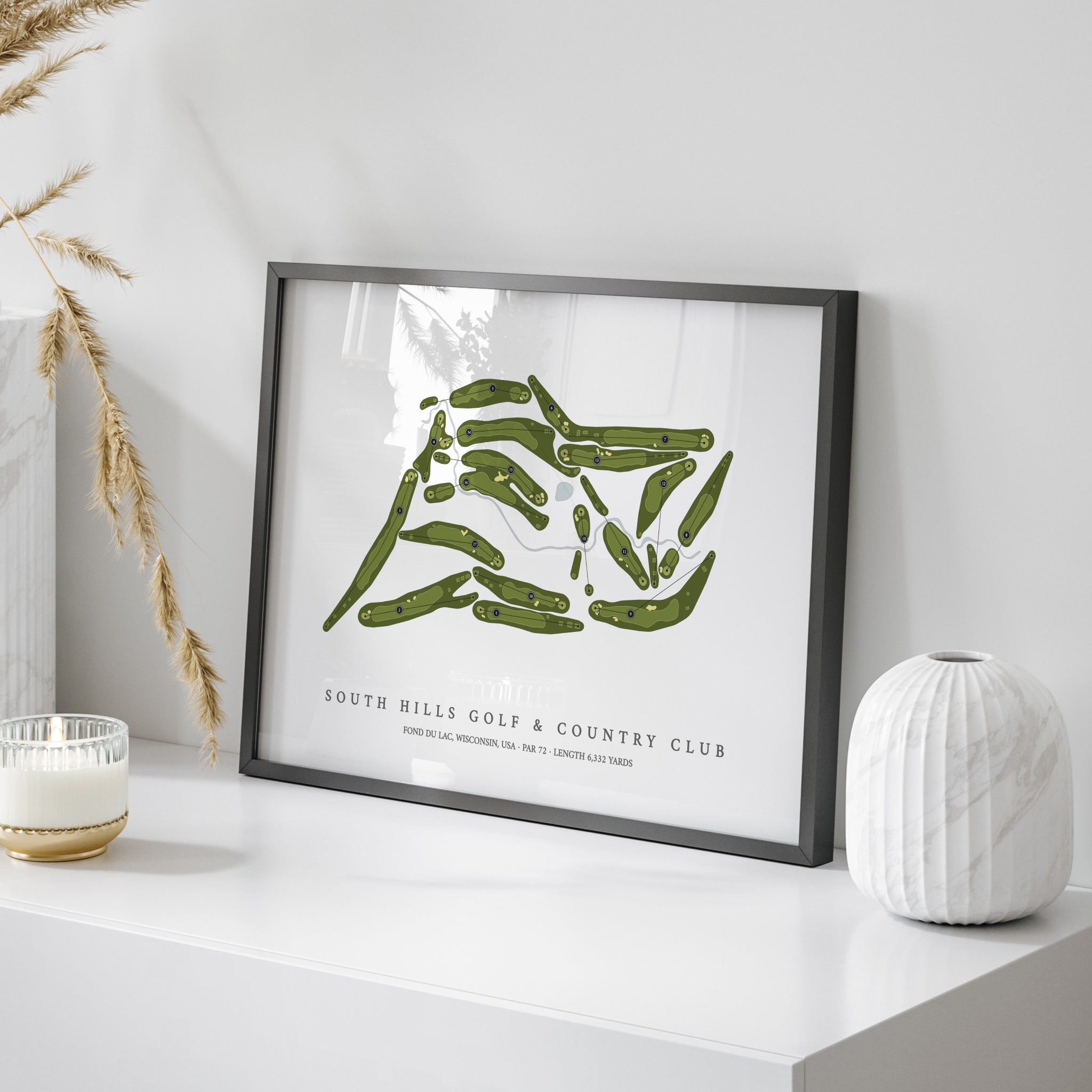 South Hills Golf & Country Club | Golf Course Map | On Table