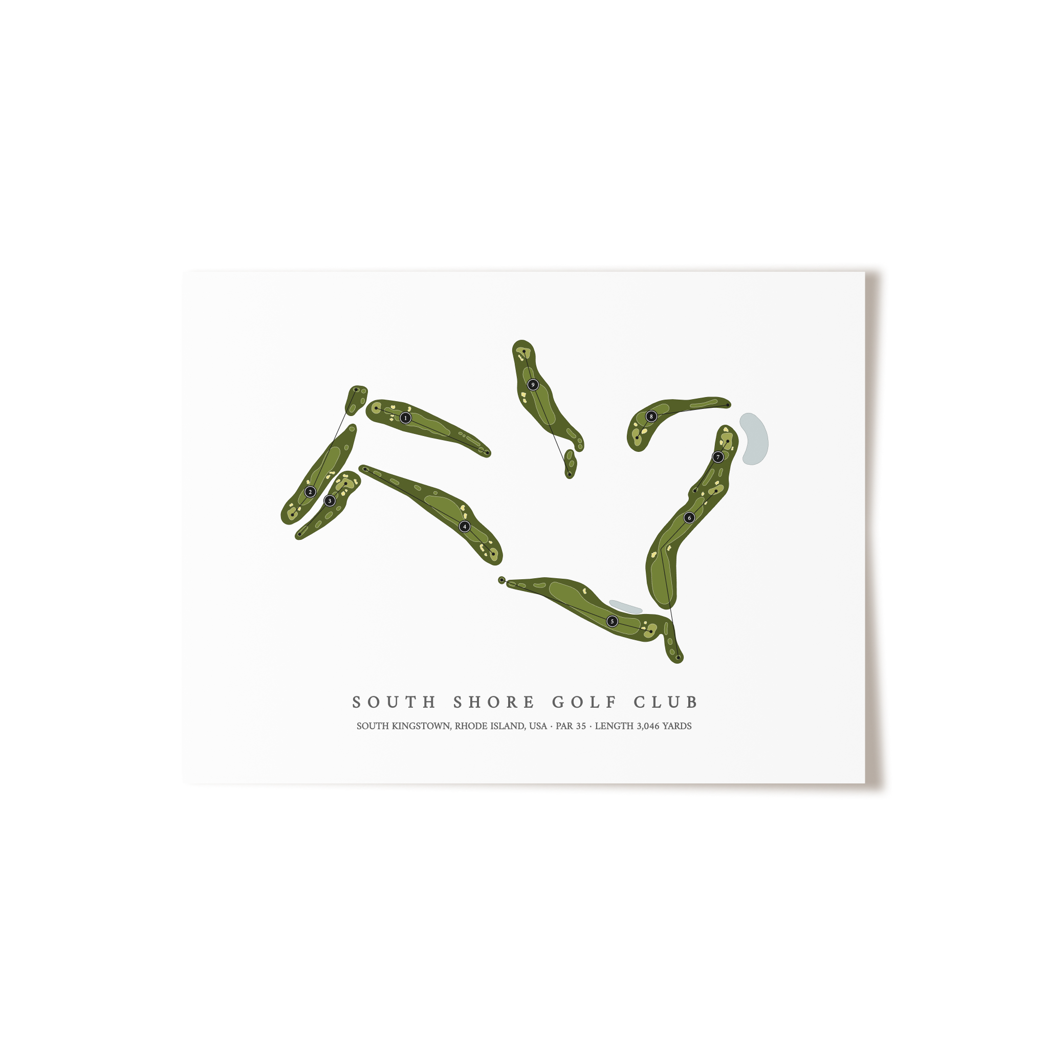 South Shore Golf Club | Golf Course Map | Unframed
