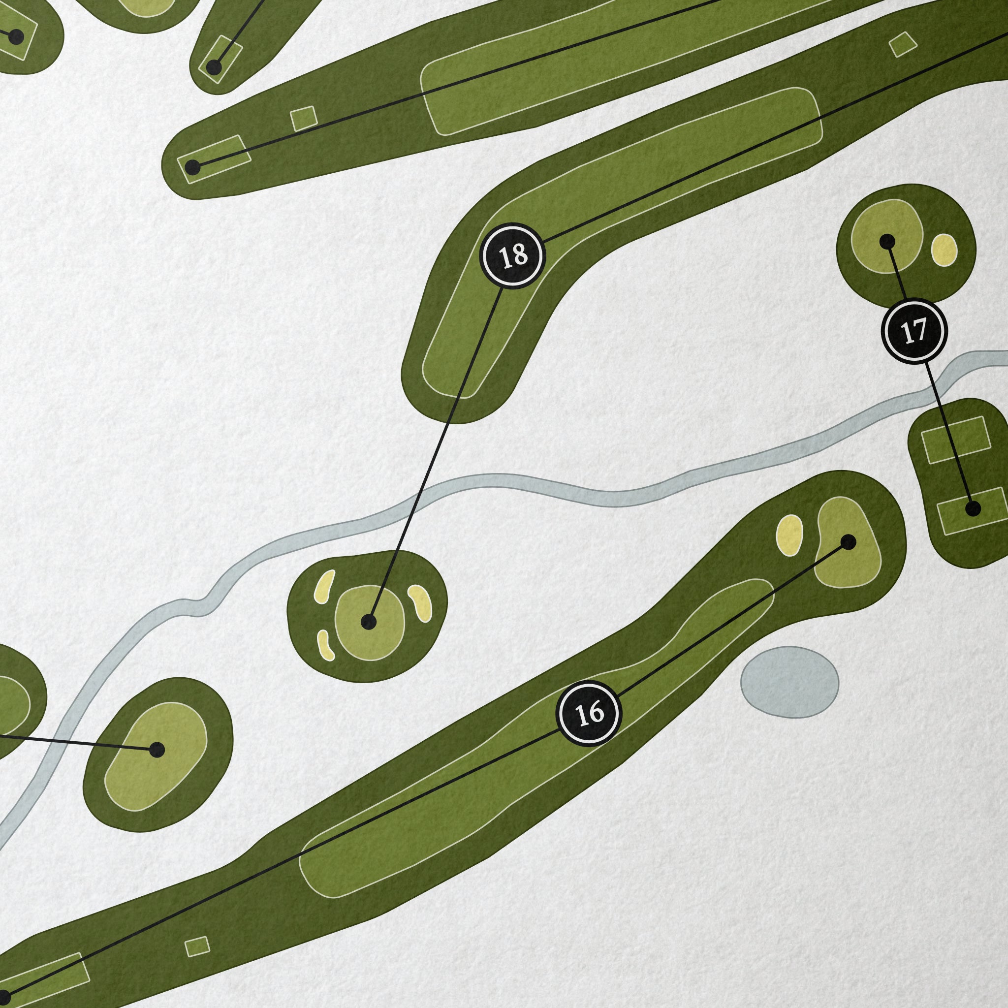 South Side Country Club | Golf Course Map | Close Up