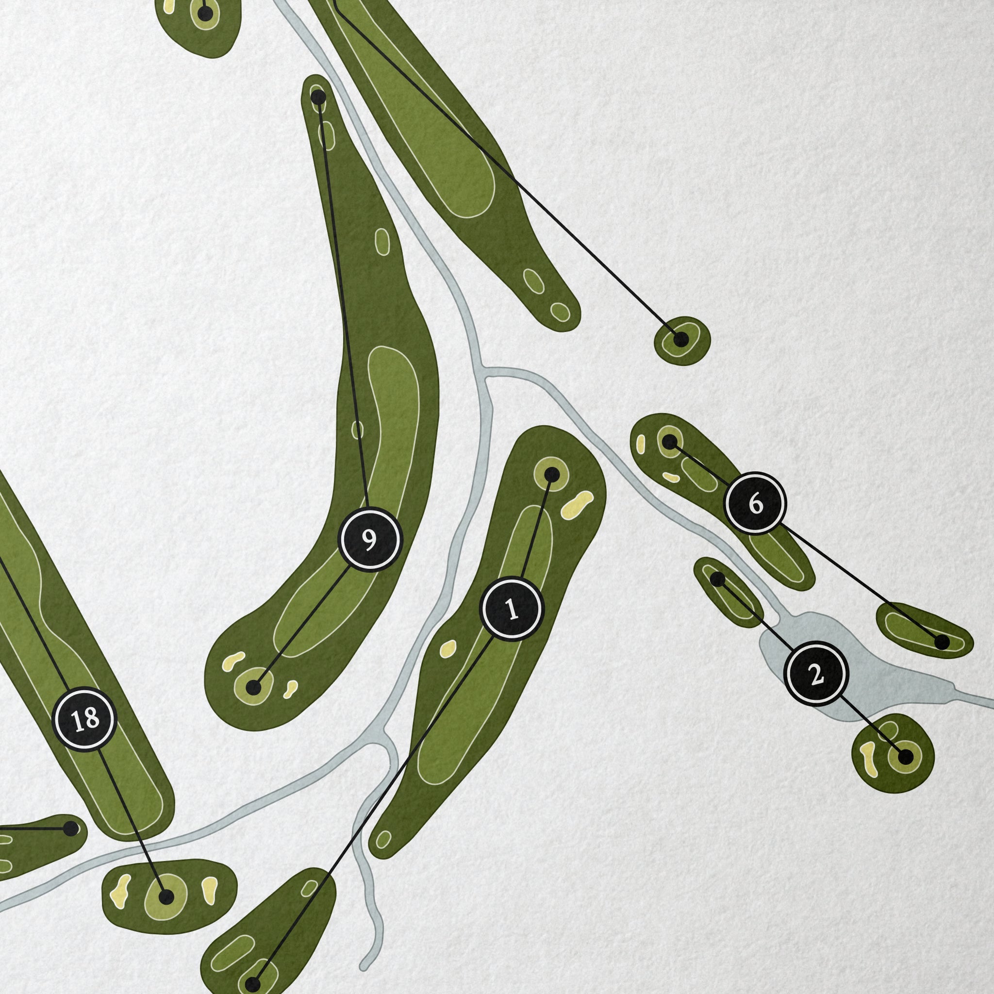 South Wales Golf Club | Golf Course Map | Close Up