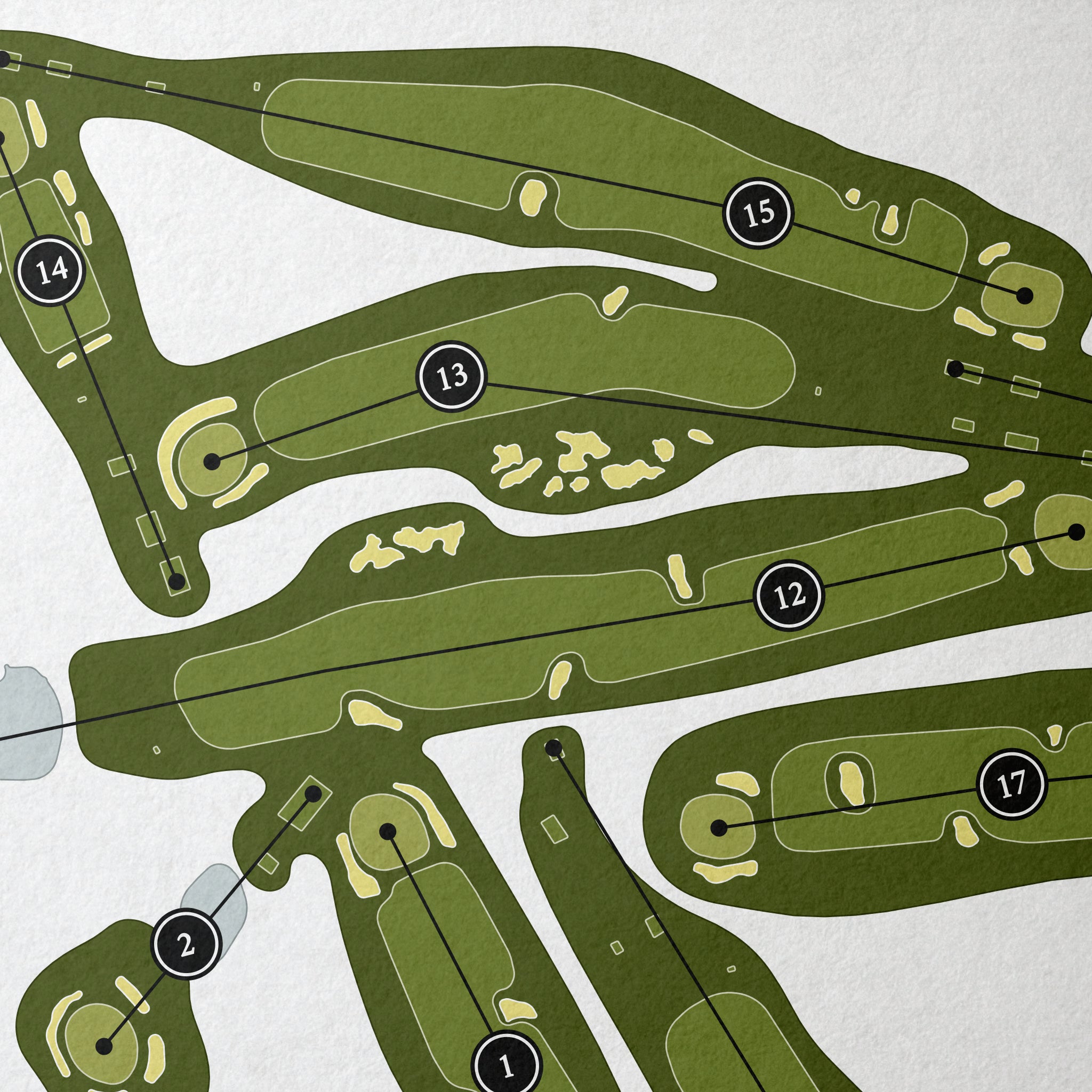 Southampton Golf Club | Golf Course Print | Close Up