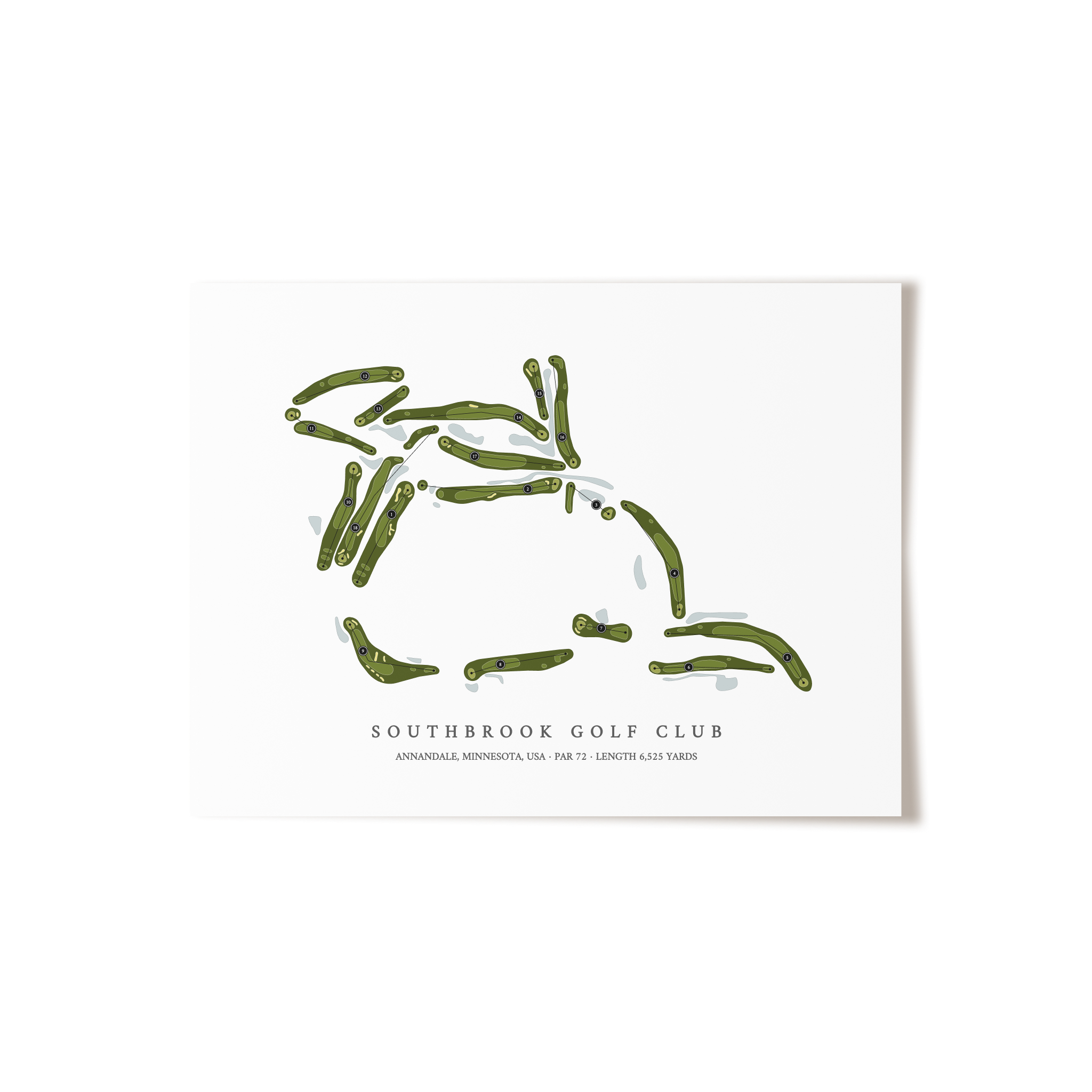 Southbrook Golf Club | Golf Course Map | Unframed