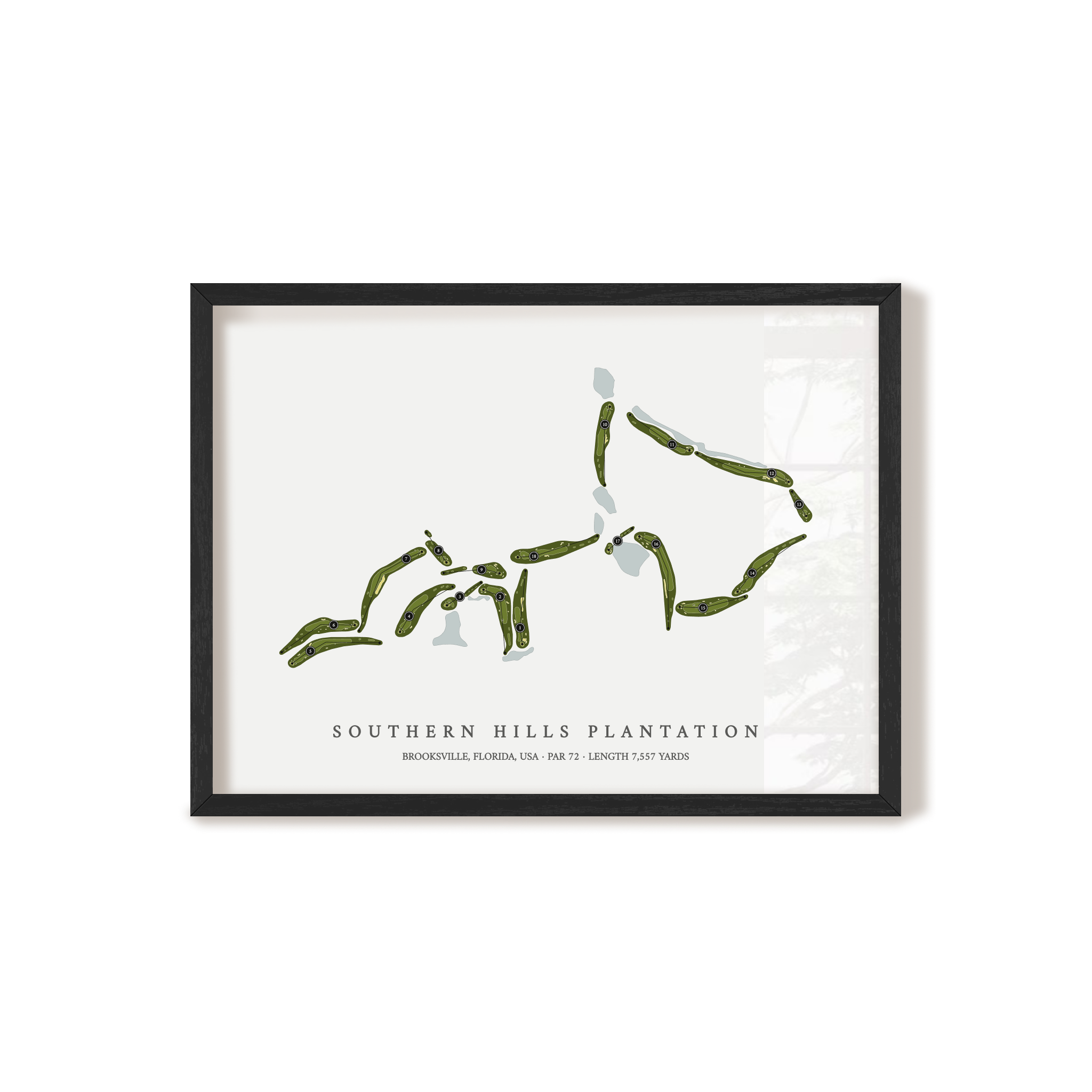 Southern Hills Plantation | Golf Course Map | Black+Frame