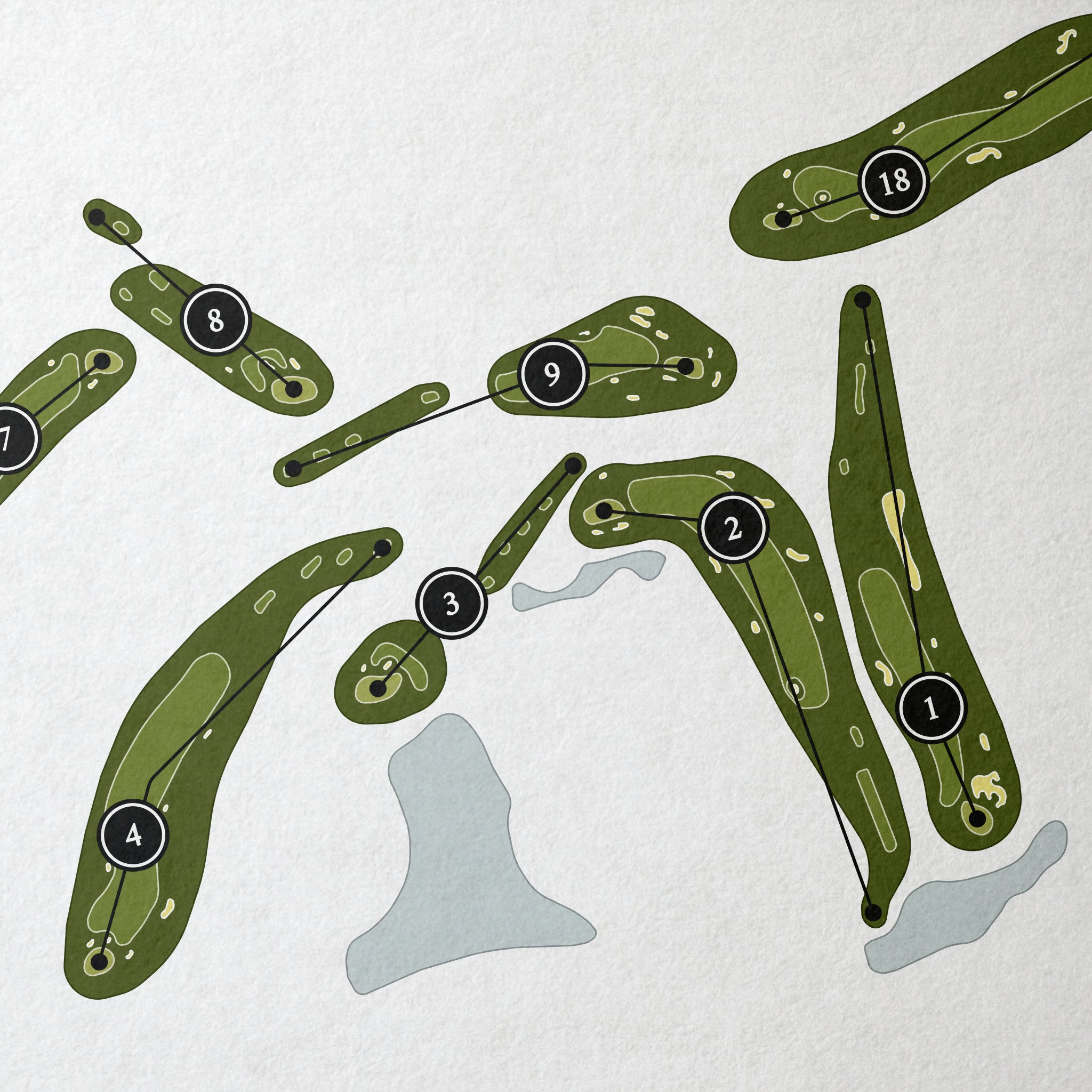 Southern Hills Plantation | Golf Course Map | Close+Up