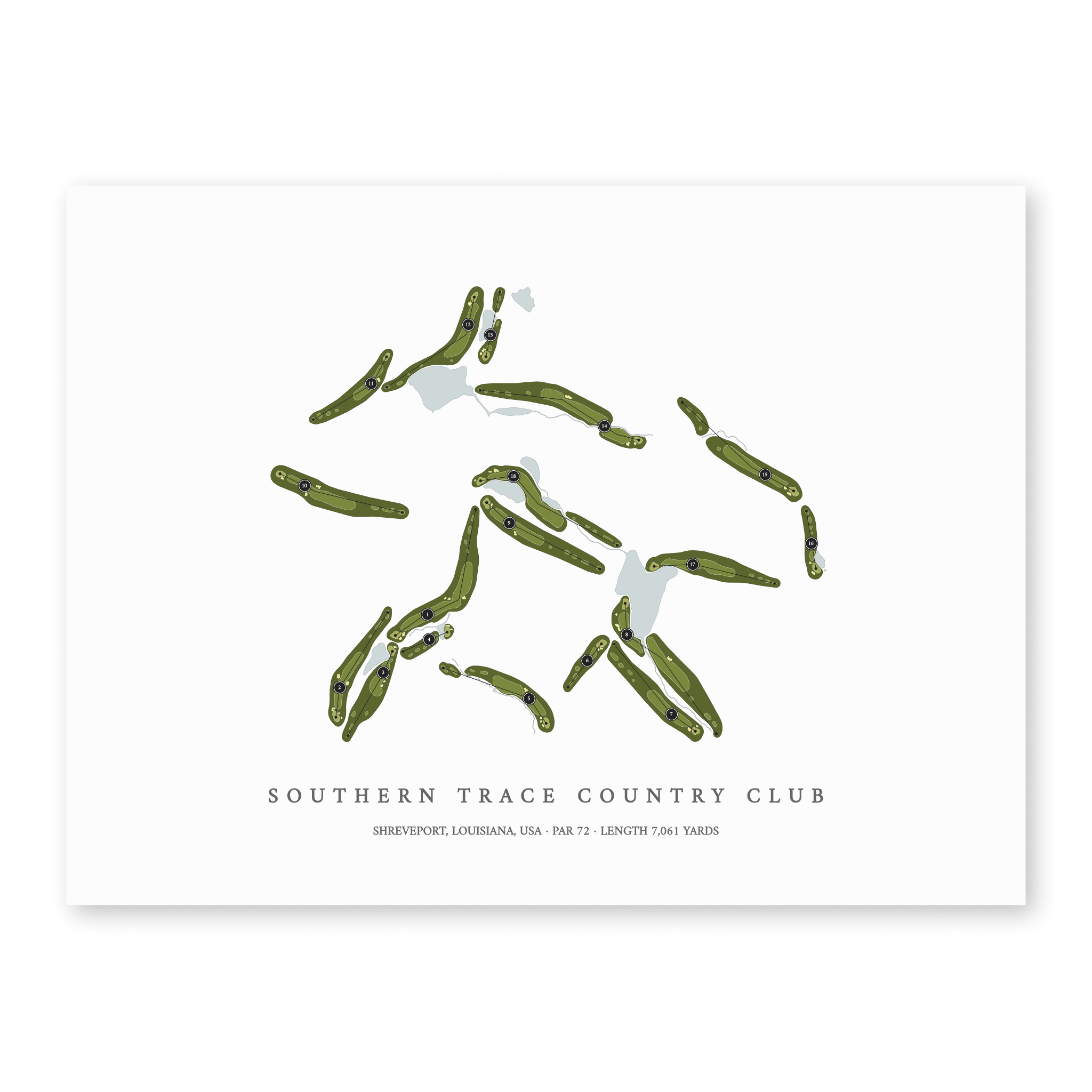 Southern Trace Country Club | Golf Course Map | Unframed